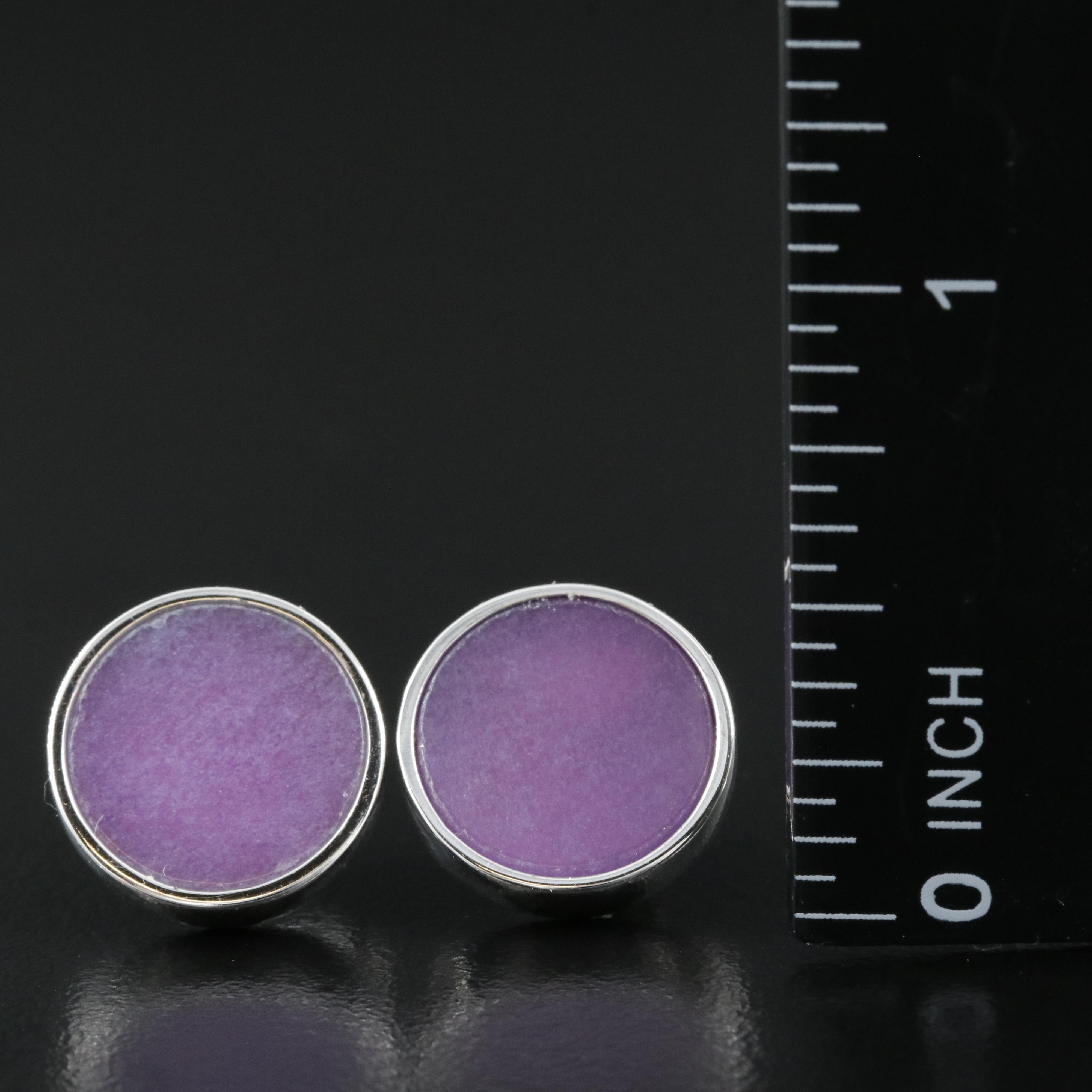 Sterling Quartzite Button Earrings