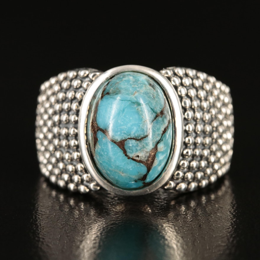 Michael Dawkins Sterling Turquoise Ring