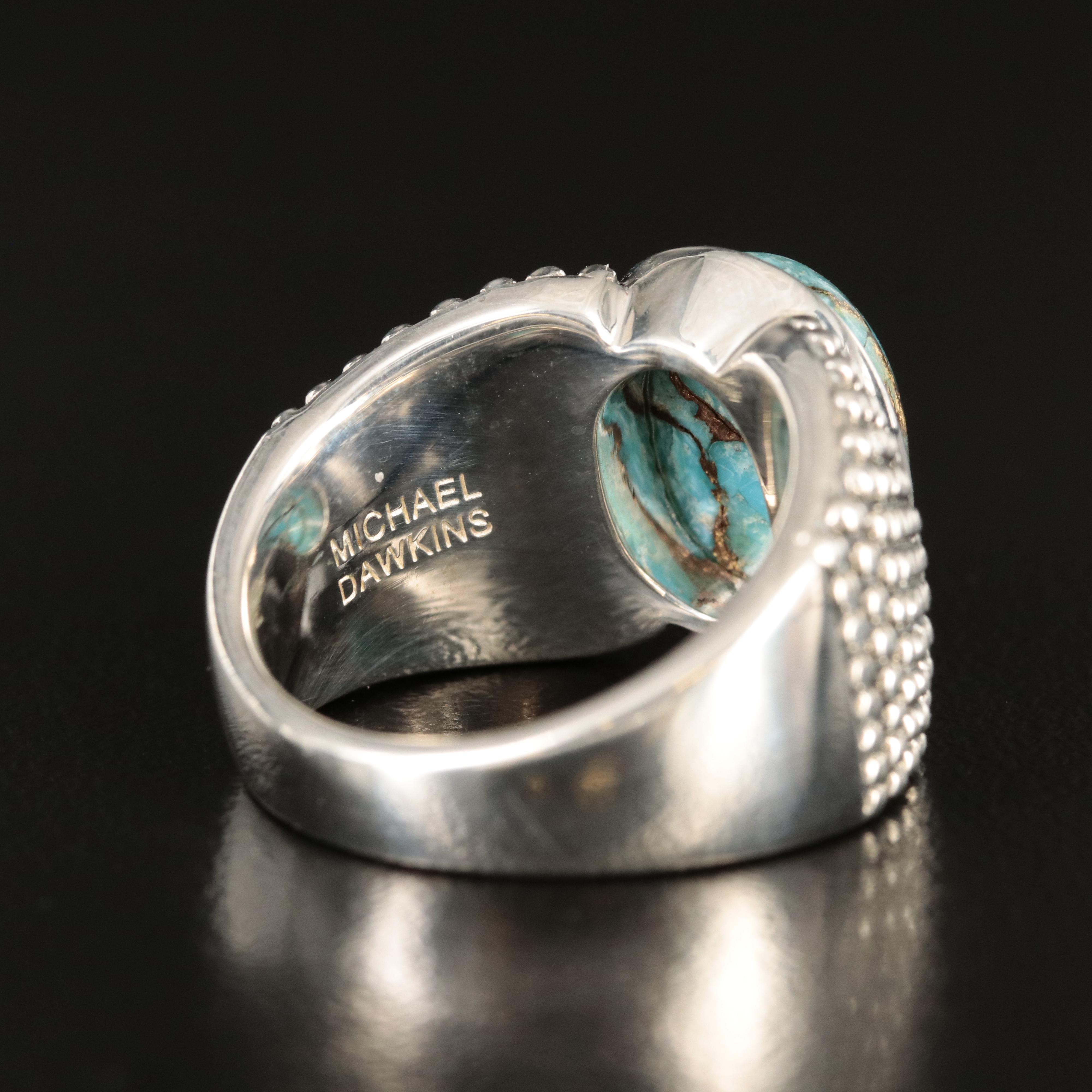 Michael Dawkins Sterling Turquoise Ring
