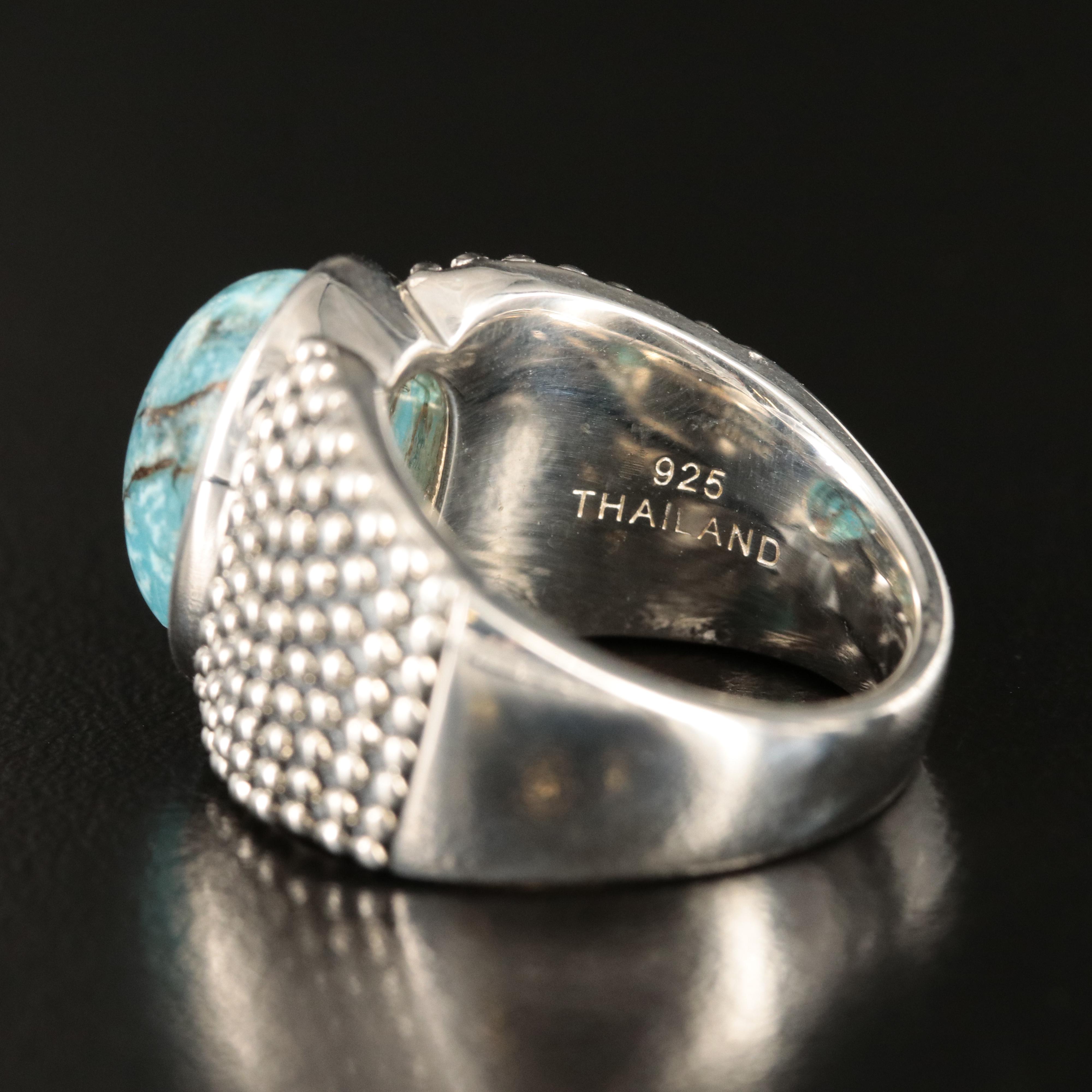 Michael Dawkins Sterling Turquoise Ring