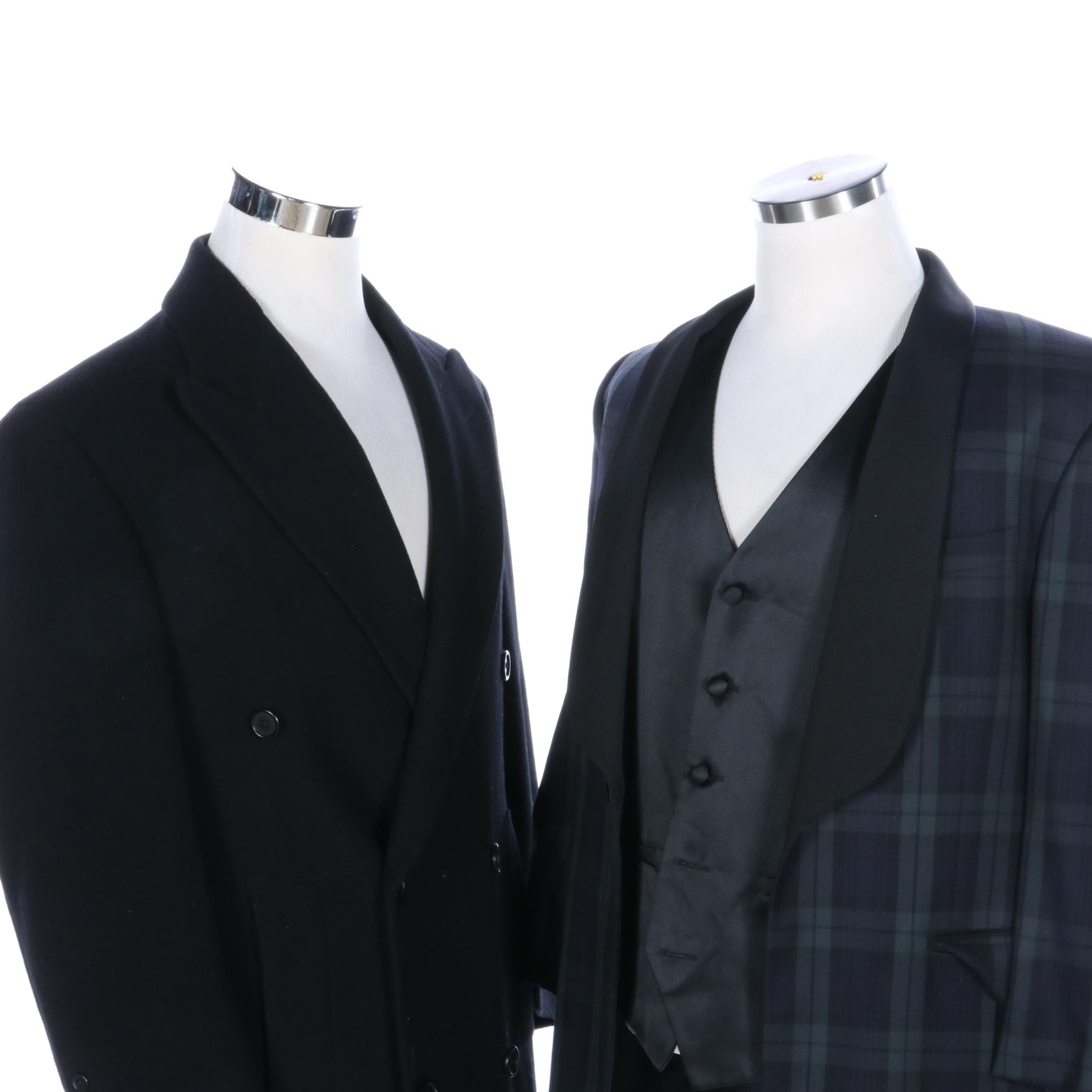 Men's Jos. A. Bank Tuxedo Jacket in Blackwatch Check and Joseph Abboud Coat