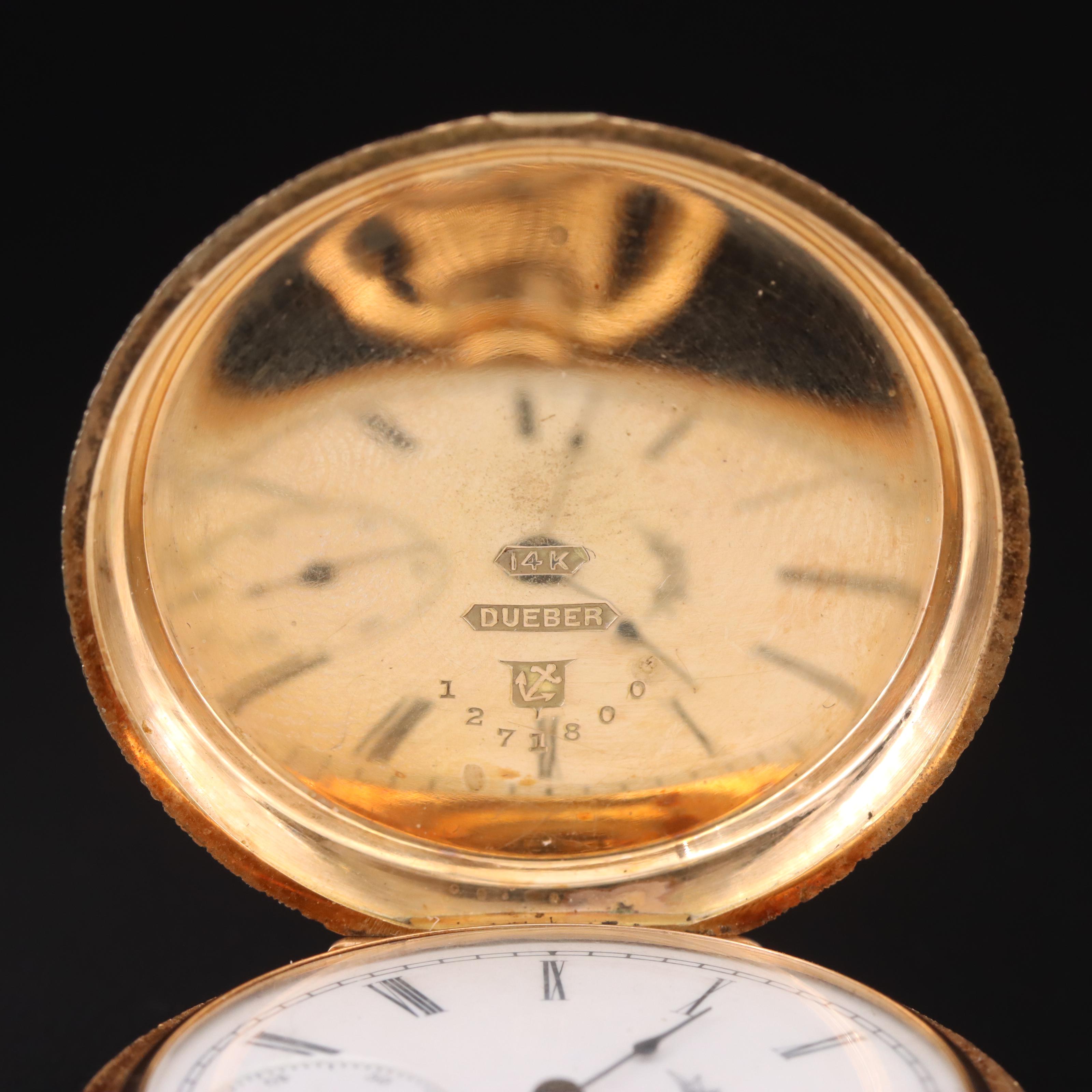 1888 Elgin 14K Hunting Pocket Watch