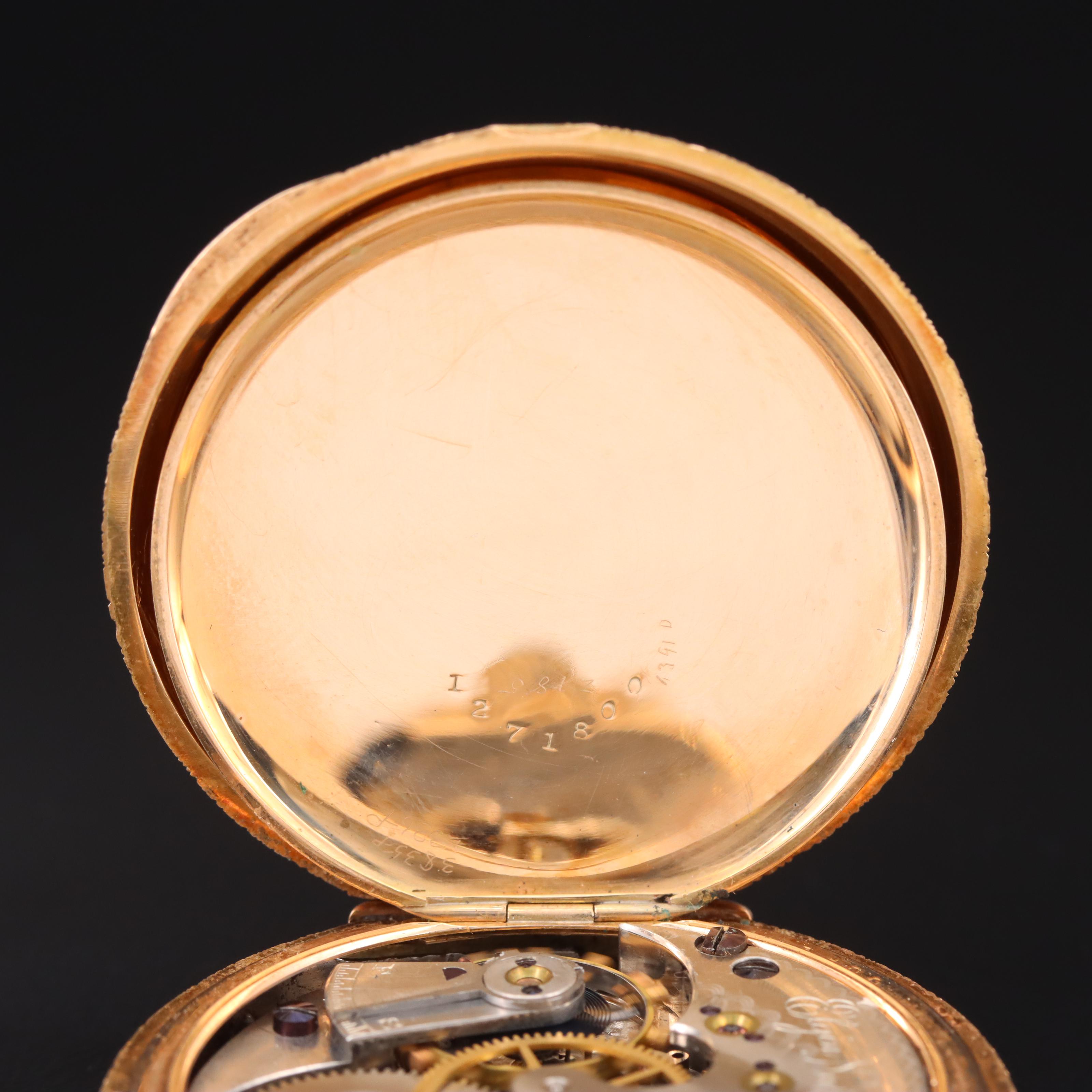 1888 Elgin 14K Hunting Pocket Watch