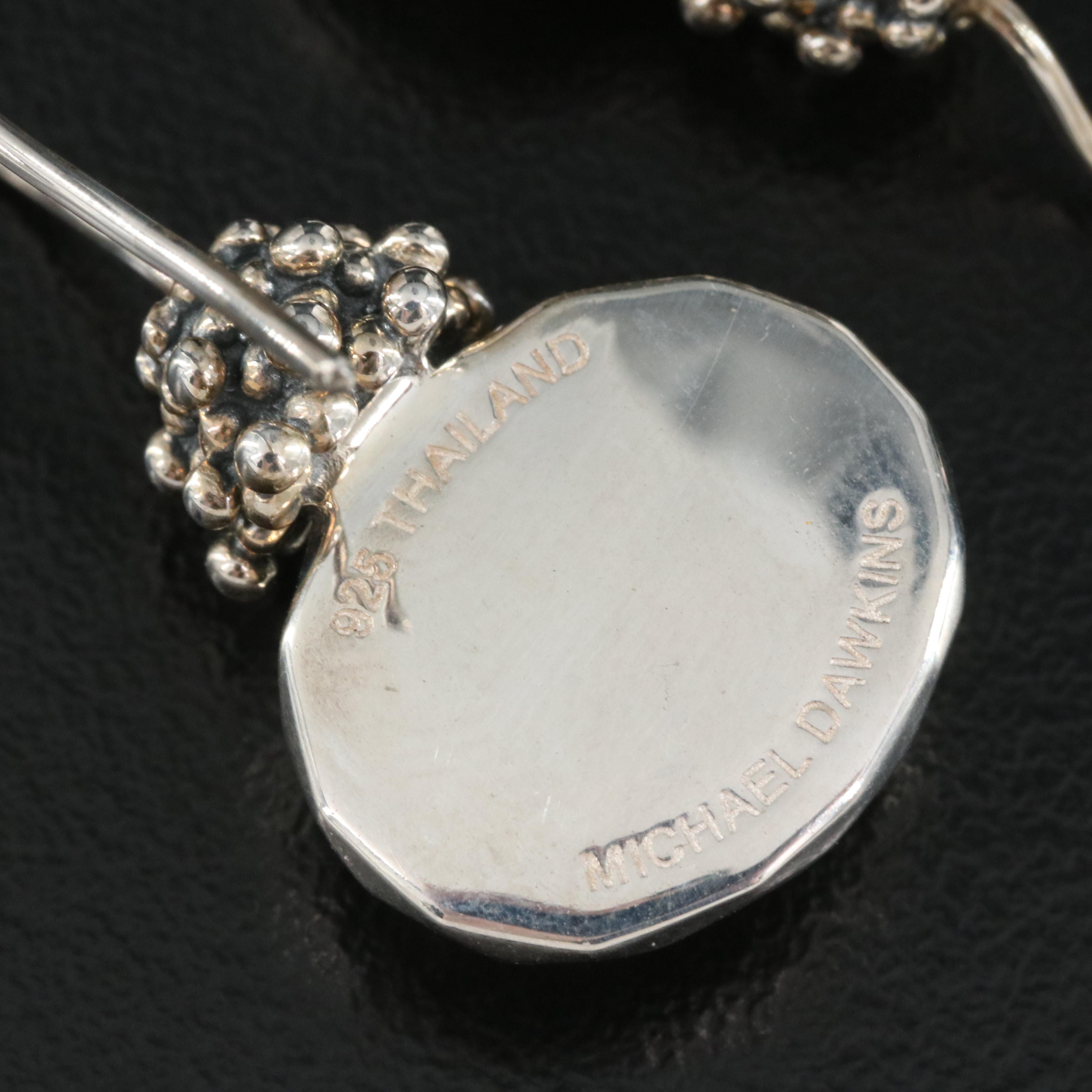 Michael Dawkins Sterling Quartz and Mother-of-Pearl Doublet Earrings