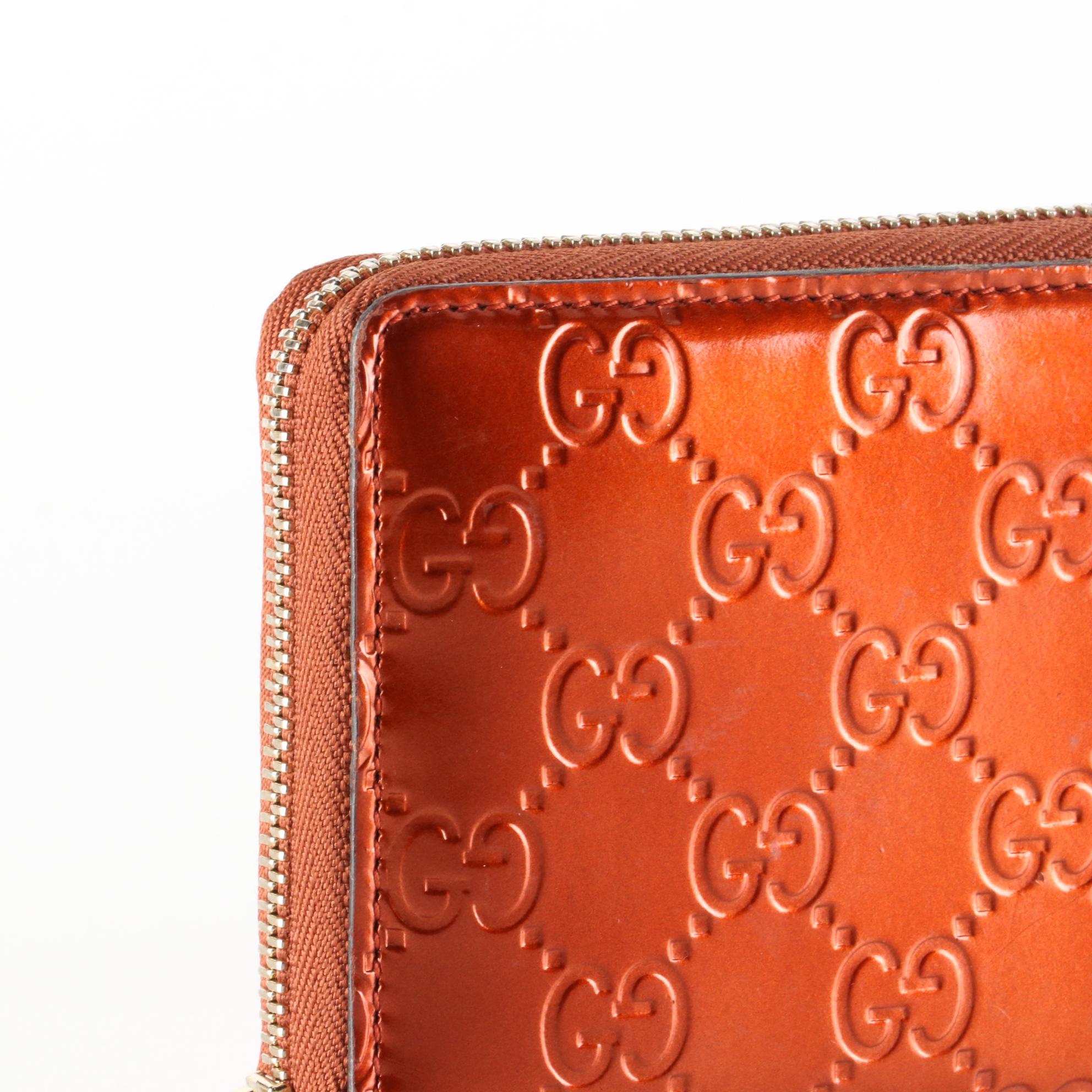 Gucci Zip Around Wallet in Guccissima Patent Leather