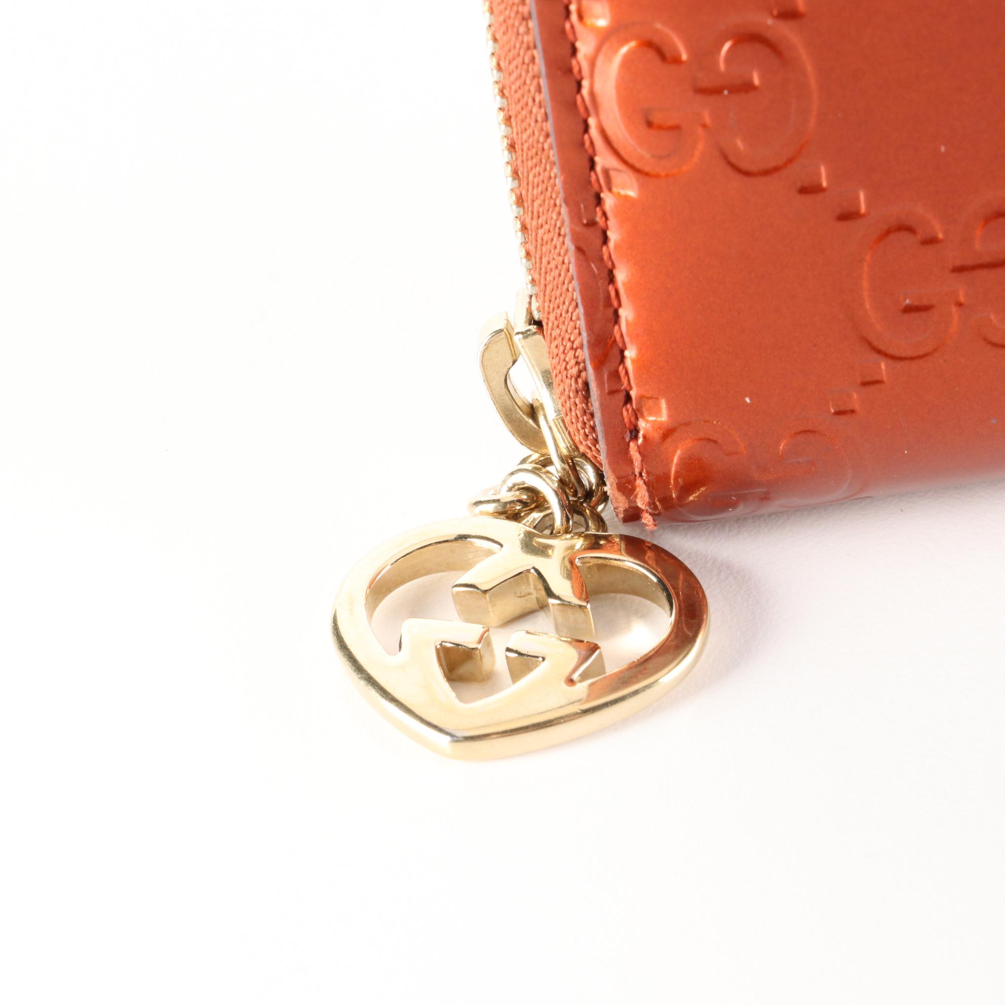 Gucci Zip Around Wallet in Guccissima Patent Leather