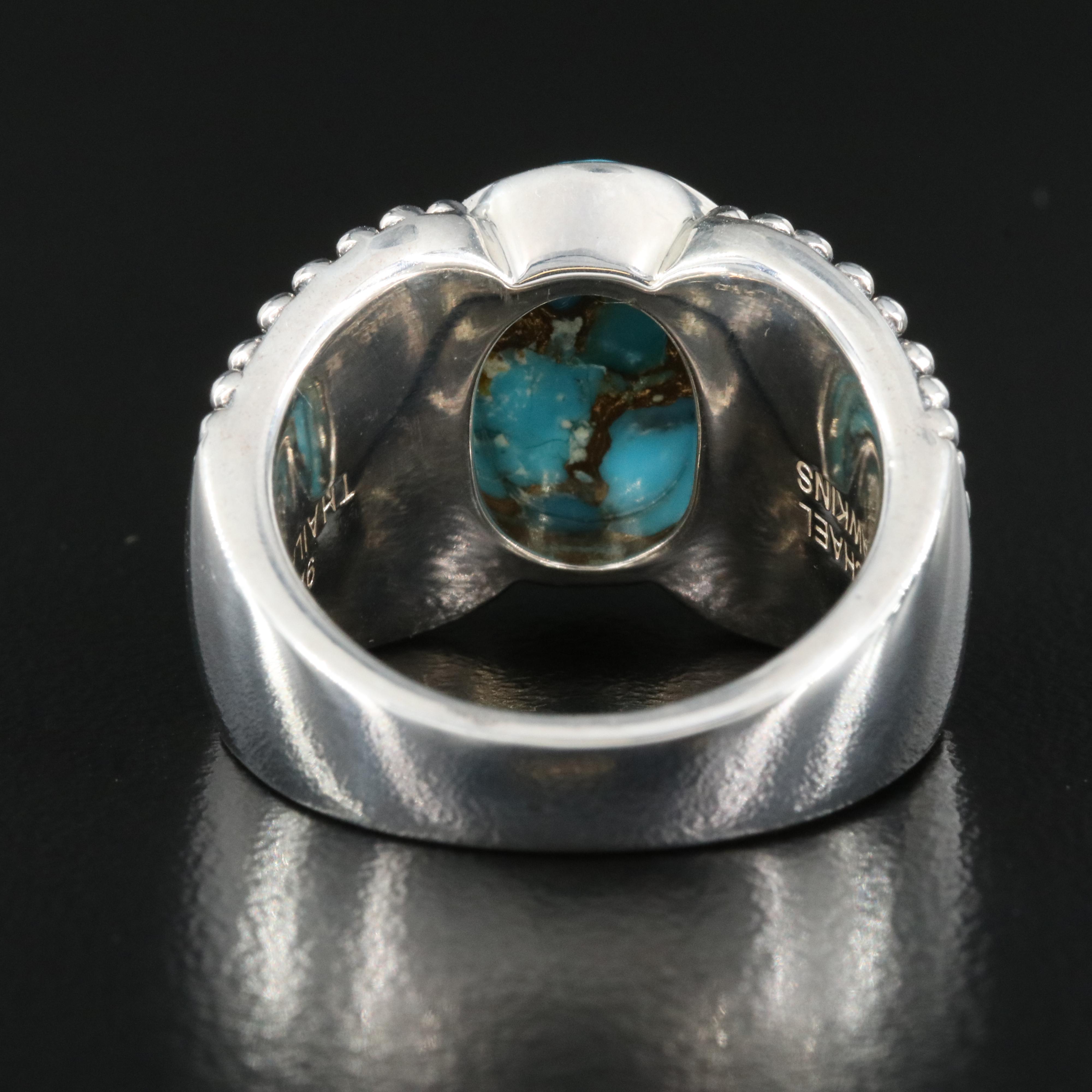 Michael Dawkins Sterling Turquoise Ring