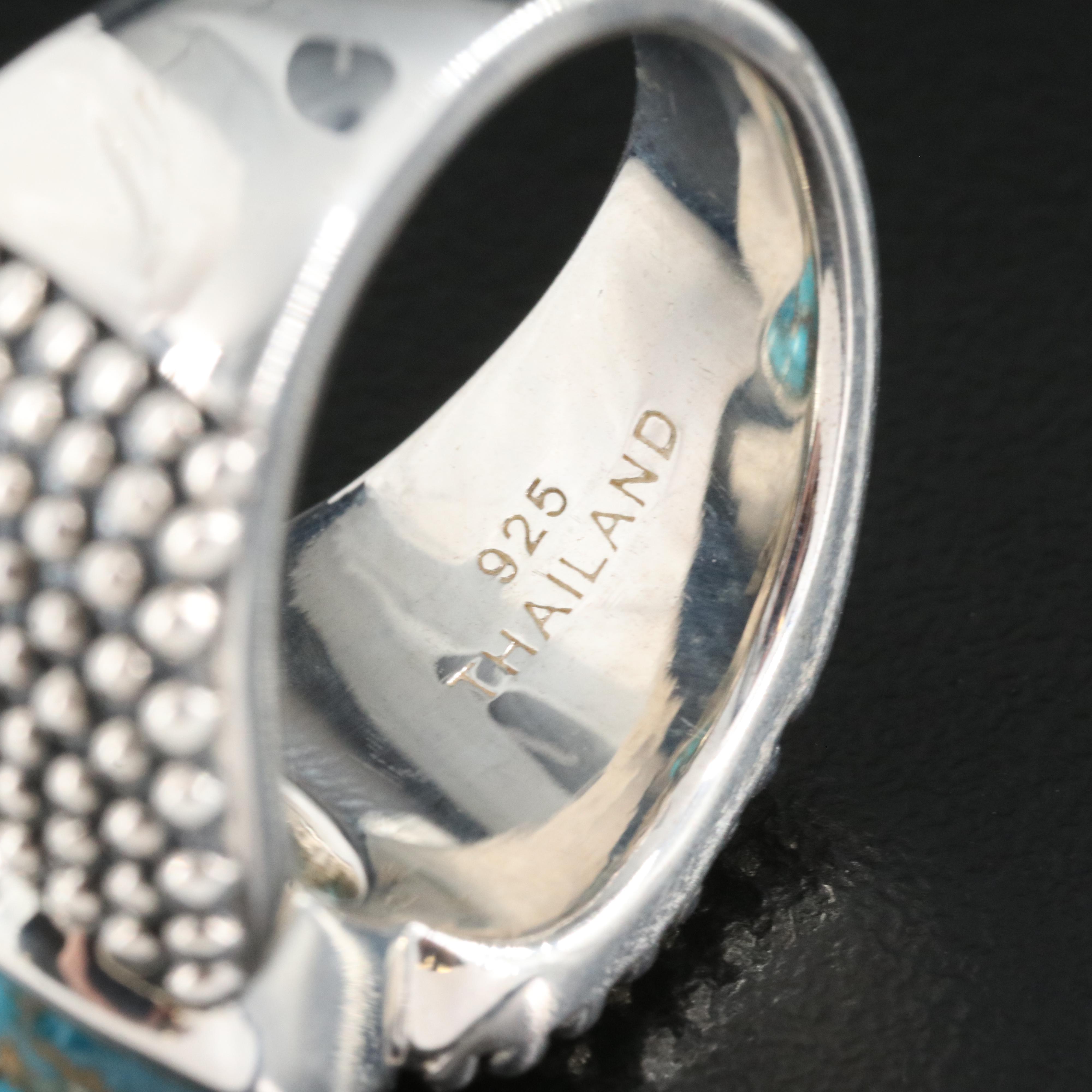 Michael Dawkins Sterling Turquoise Ring