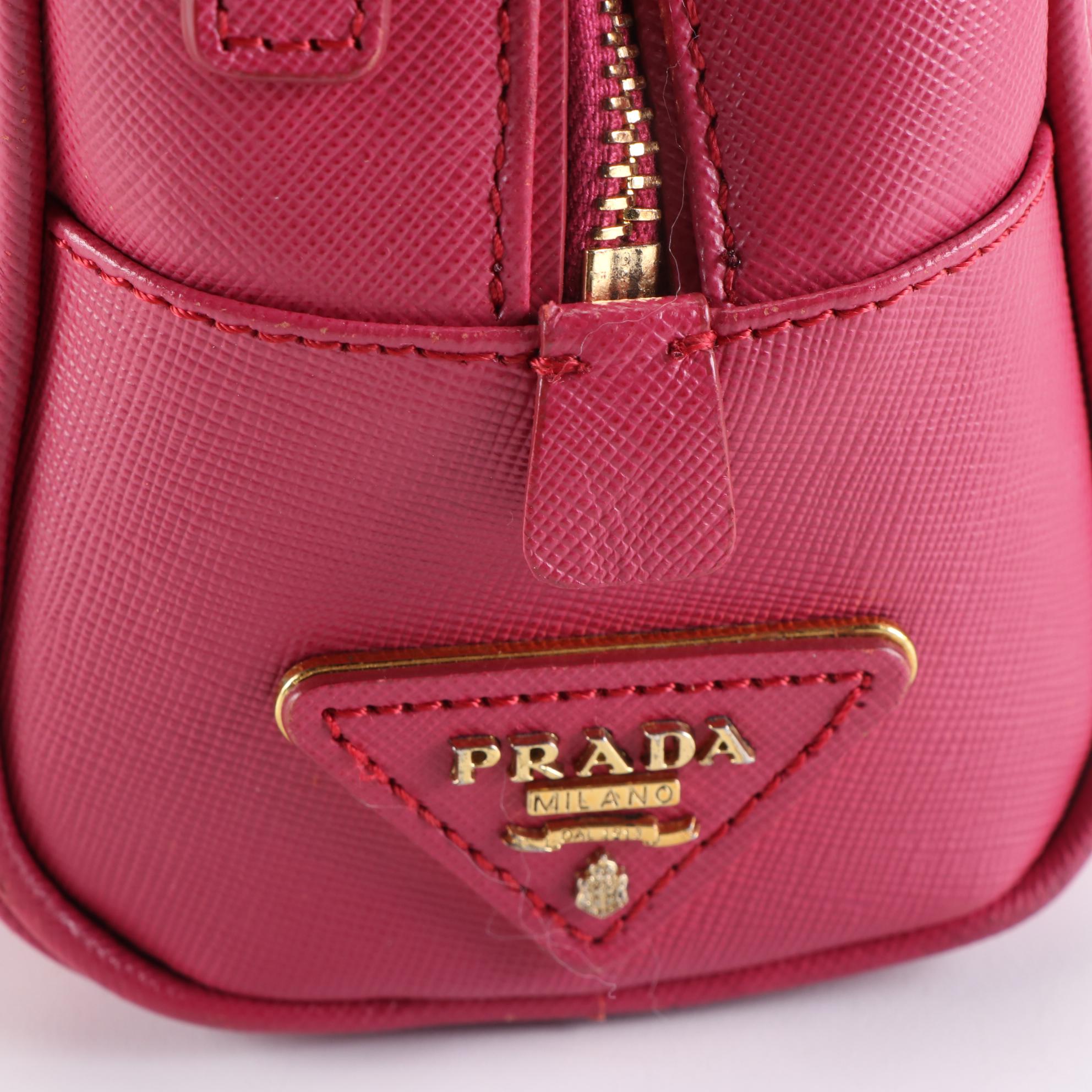 Prada Bicolor Saffiano Leather Two-Way Bag