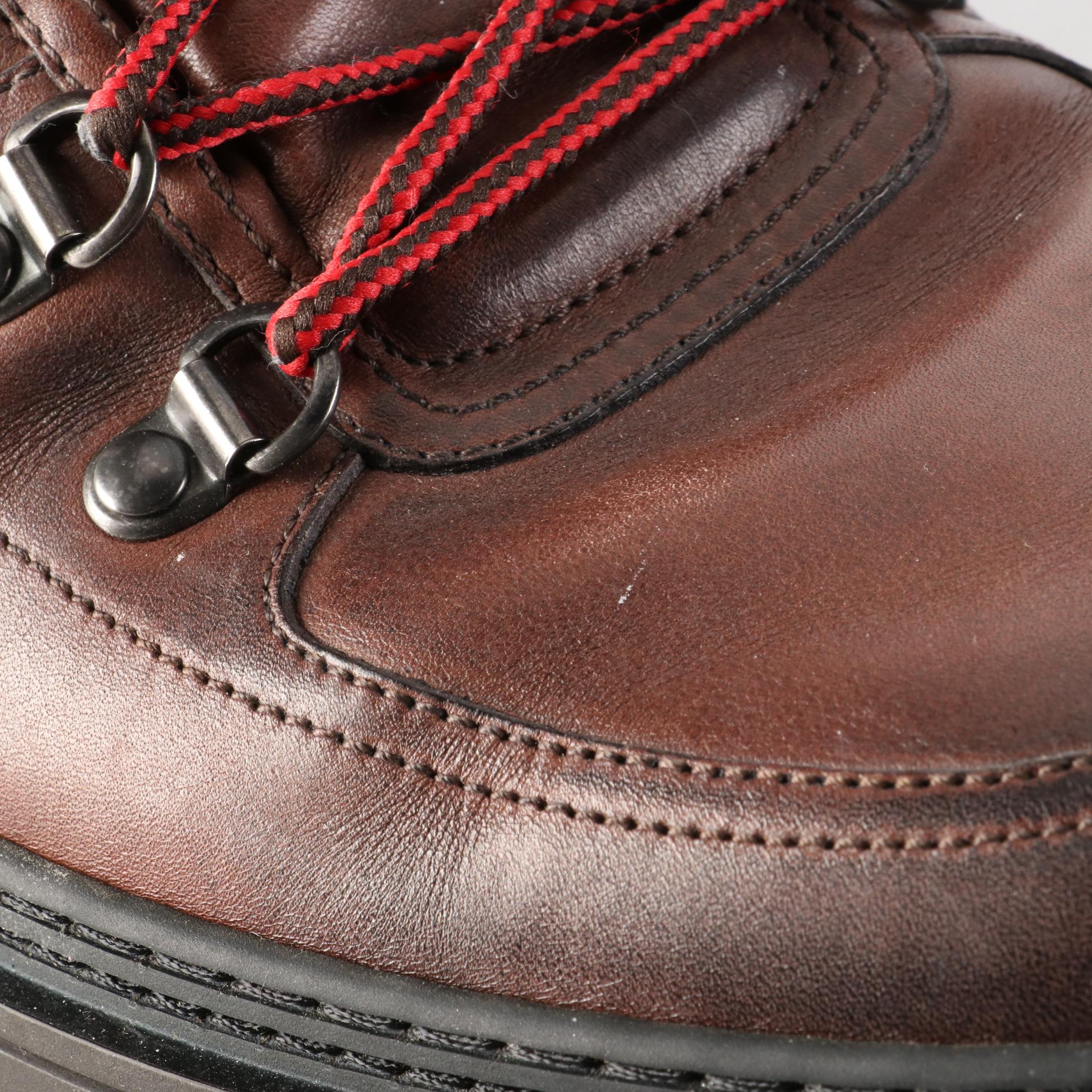Men's Gucci Boot Sneakers in Brown Leather