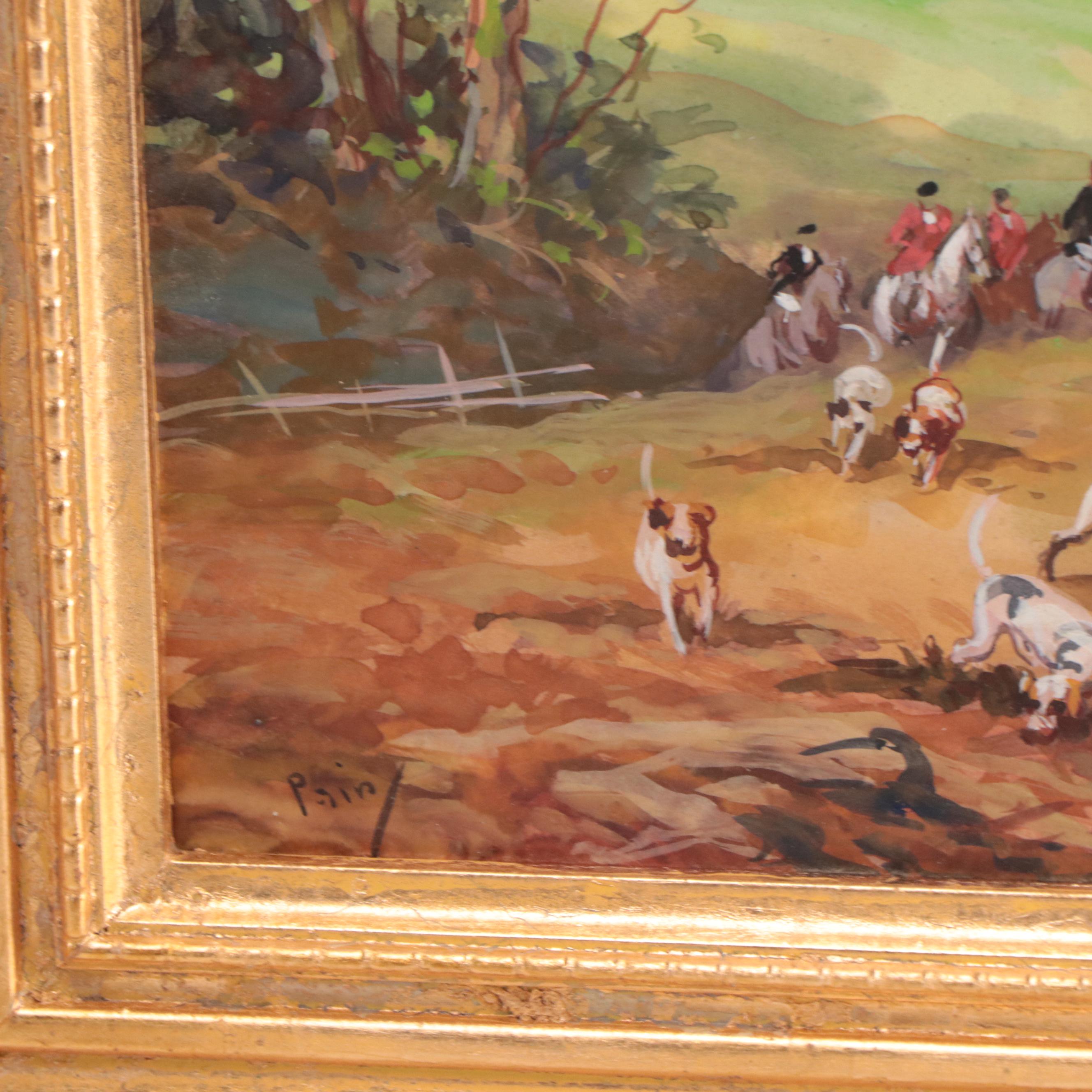 Oil Painting of Hunting Scene