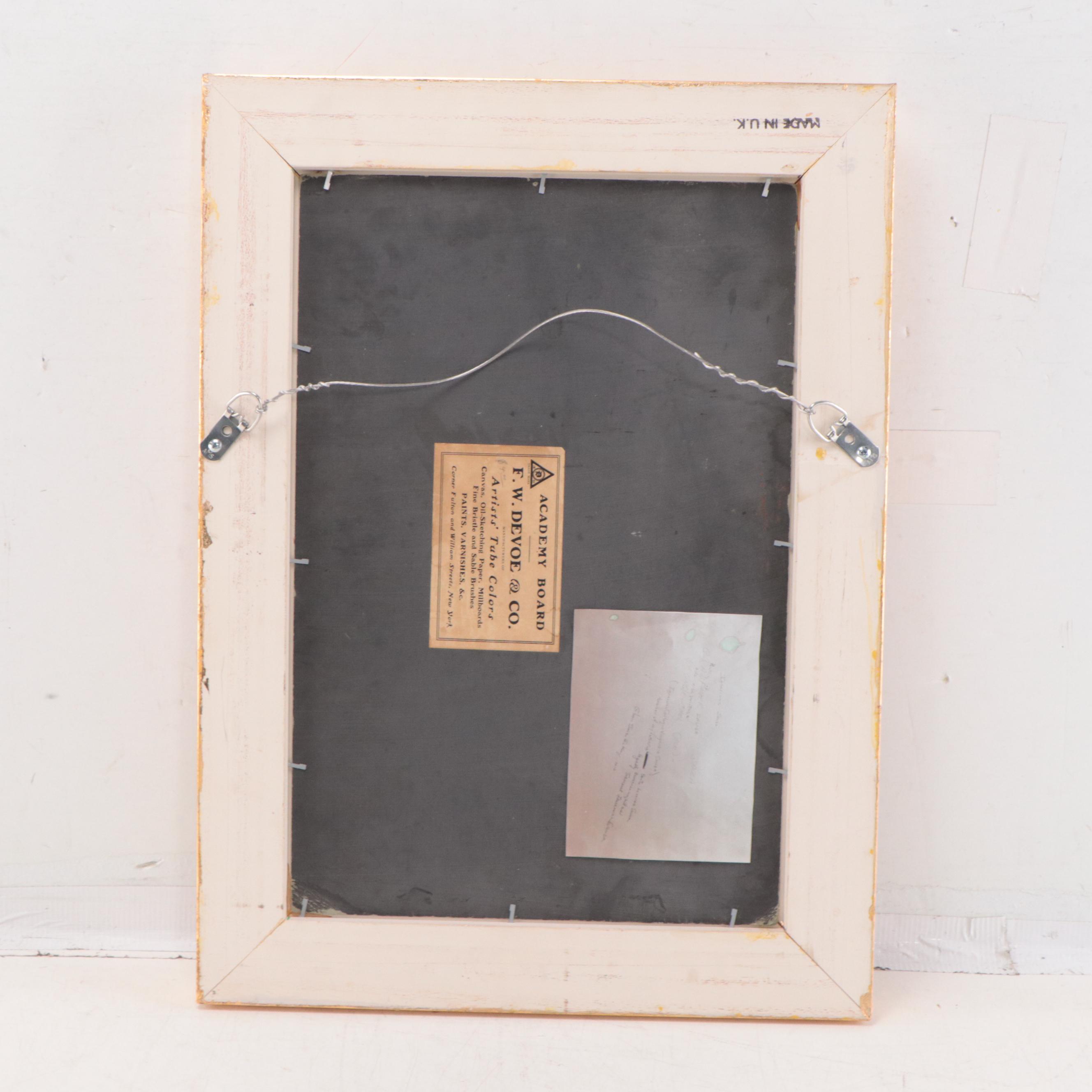 Oil Painting of Shepard With Sheep Flock