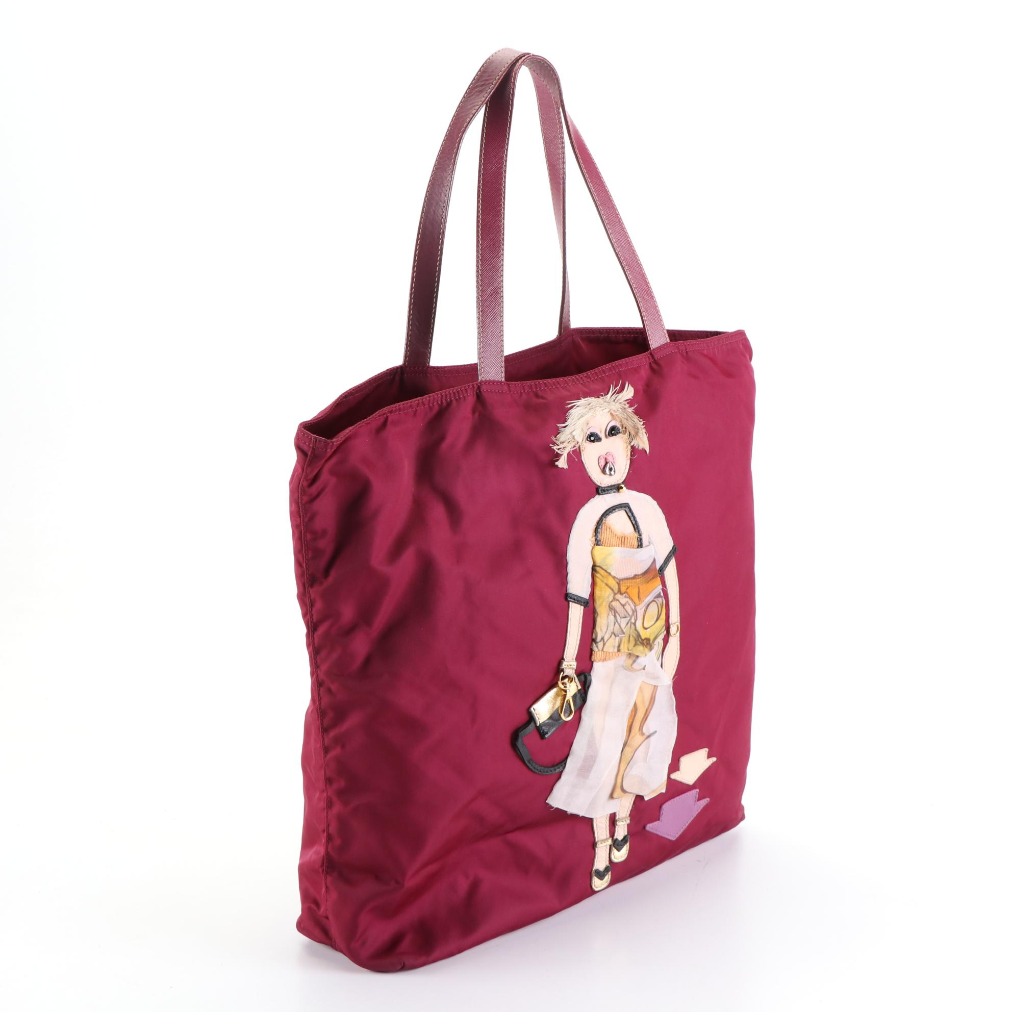 Prada Robot Tote Bag in Tessuto Nylon and Saffiano Leather