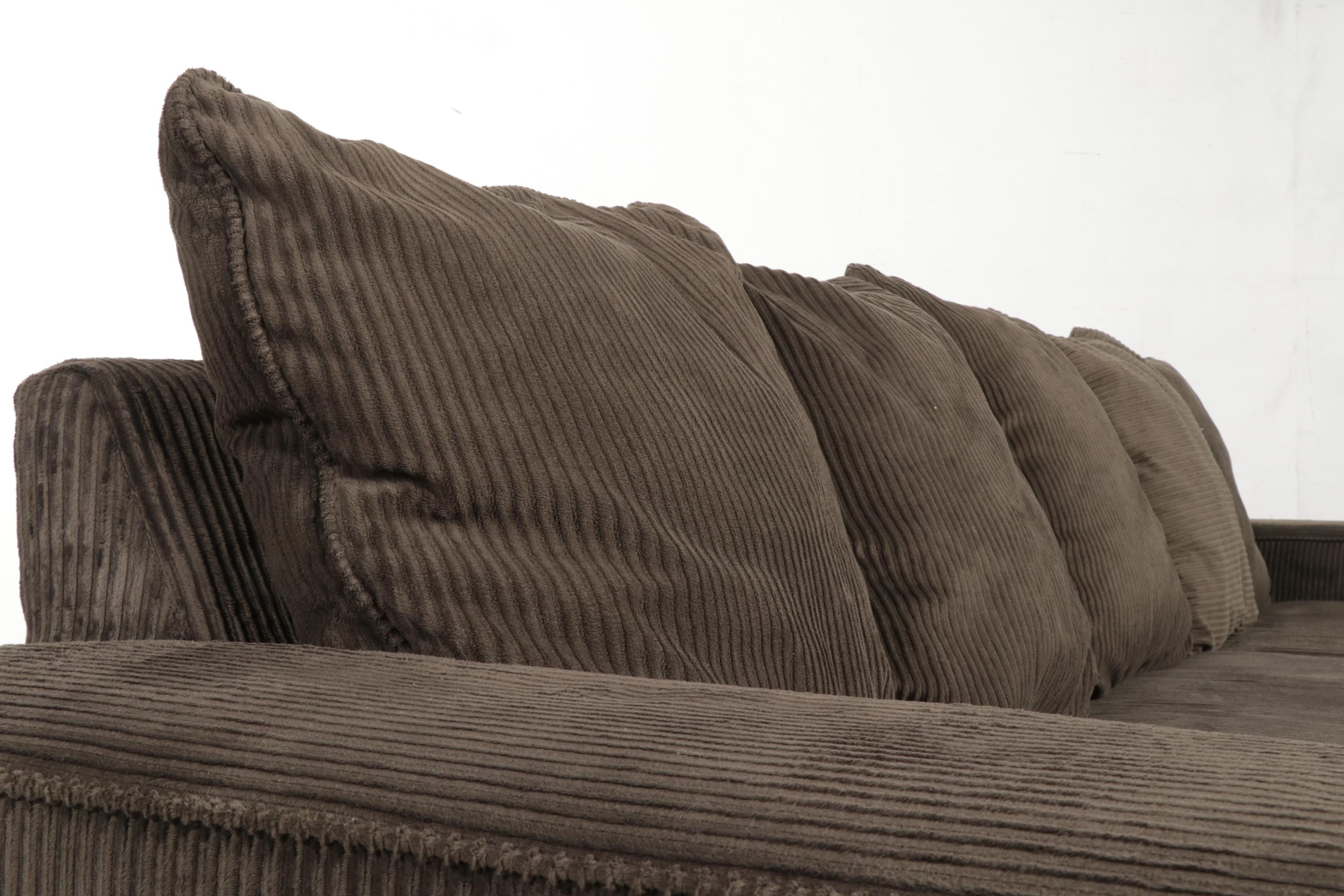 Ashley Furniture Corduroy Three-Piece Sectional Sofa