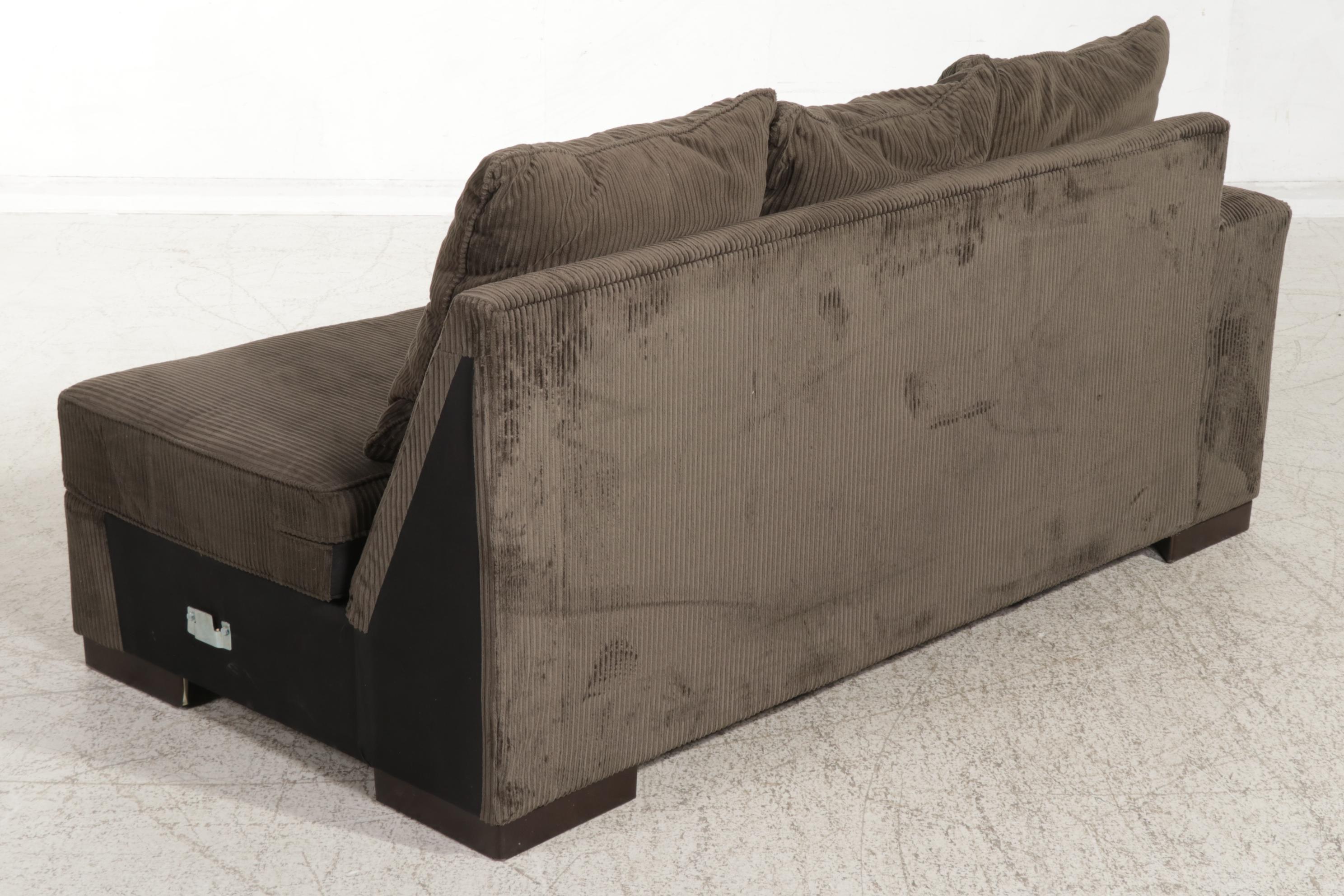 Ashley Furniture Corduroy Three-Piece Sectional Sofa