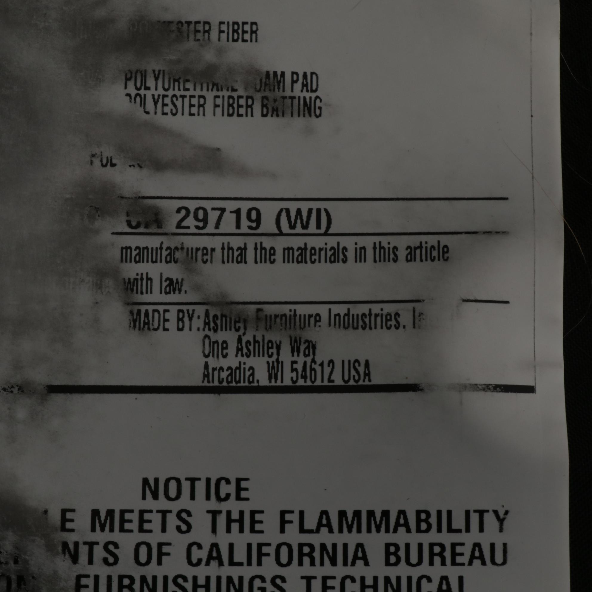 Ashley Furniture Corduroy Three-Piece Sectional Sofa