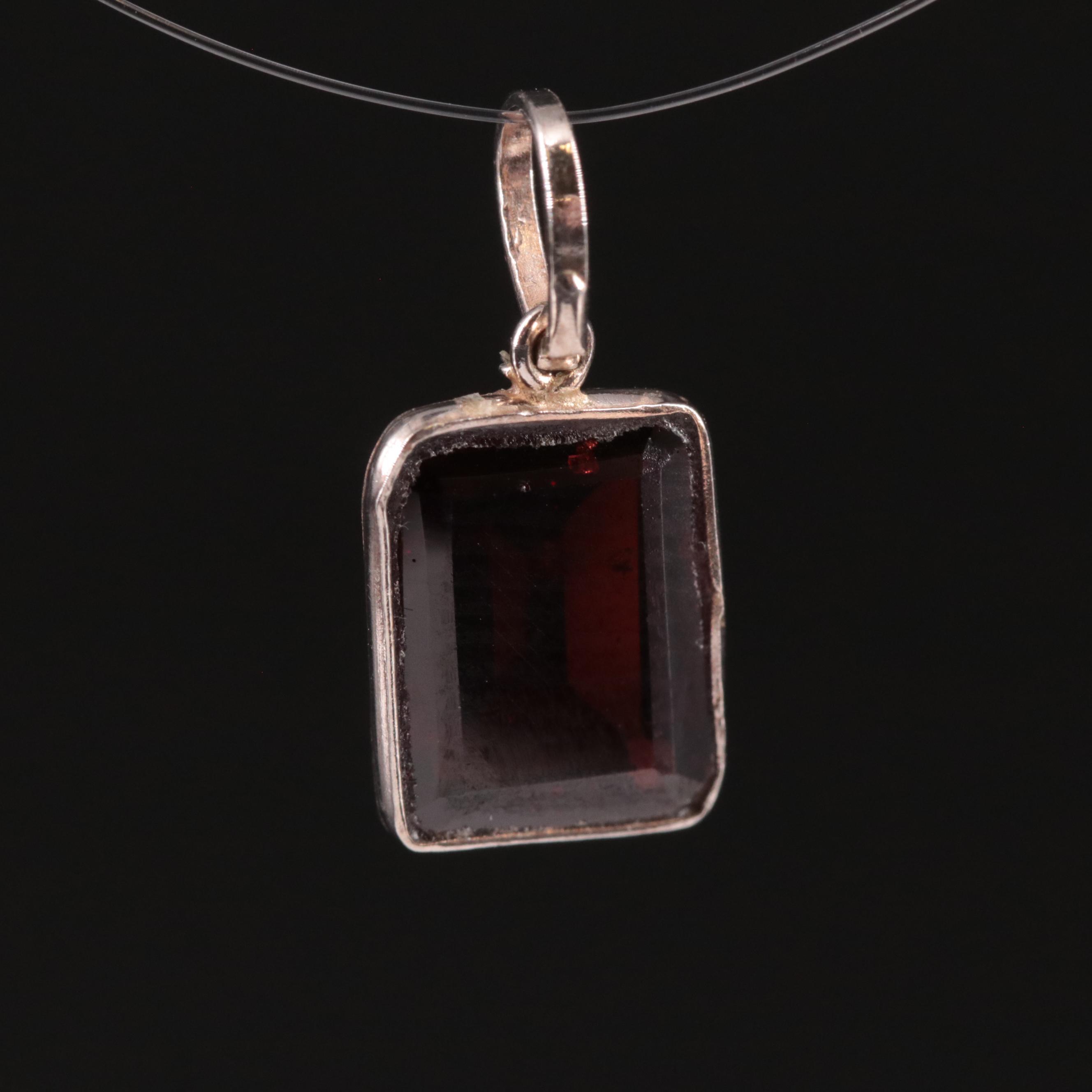 14K Garnet Pendant