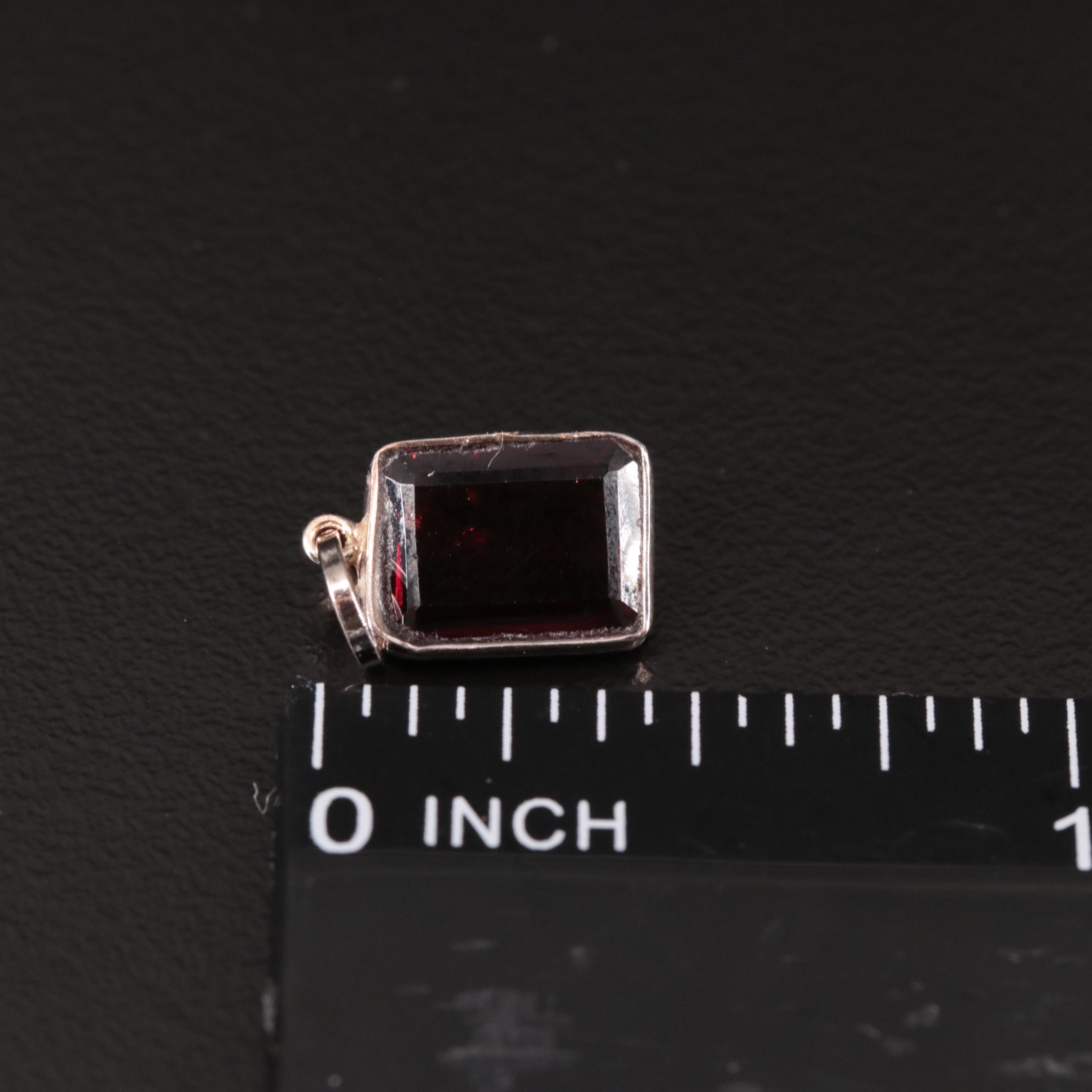 14K Garnet Pendant