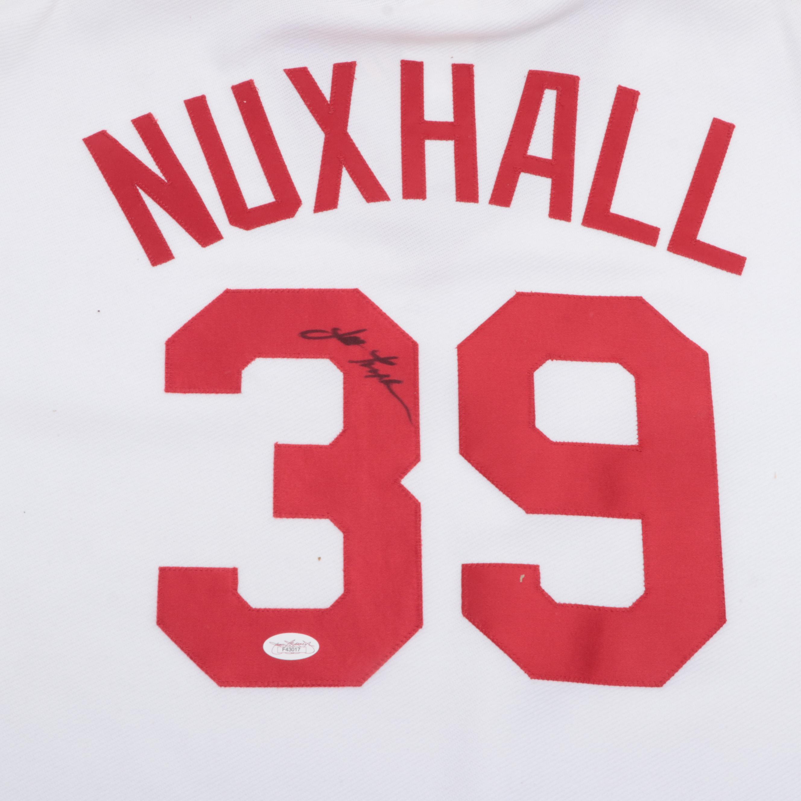 Joe Nuxhall Signed Majestic Cooperstown Collection Cincinnati Reds Jersey