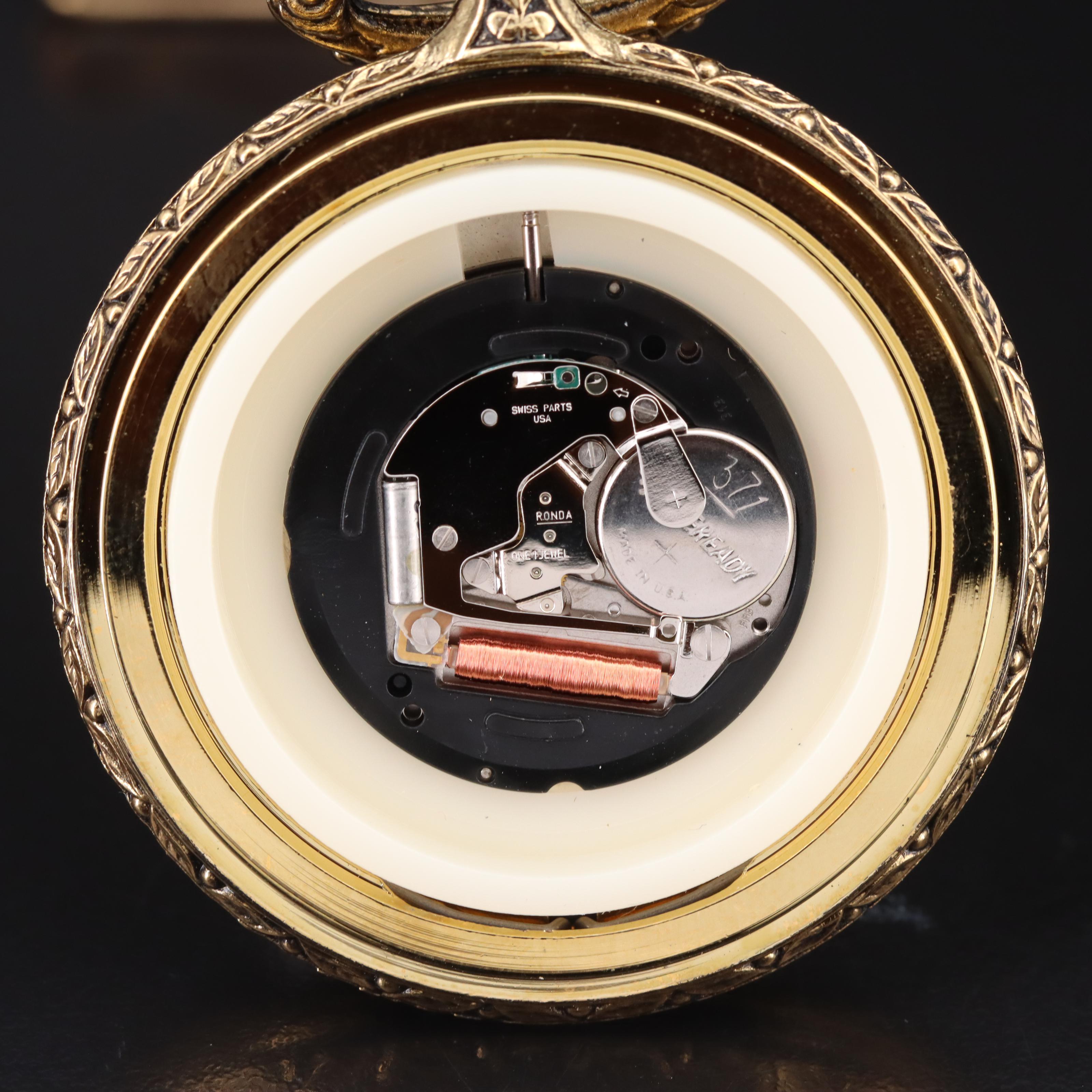 Majestron American Themed Two-Tone Quartz Pocket Watch