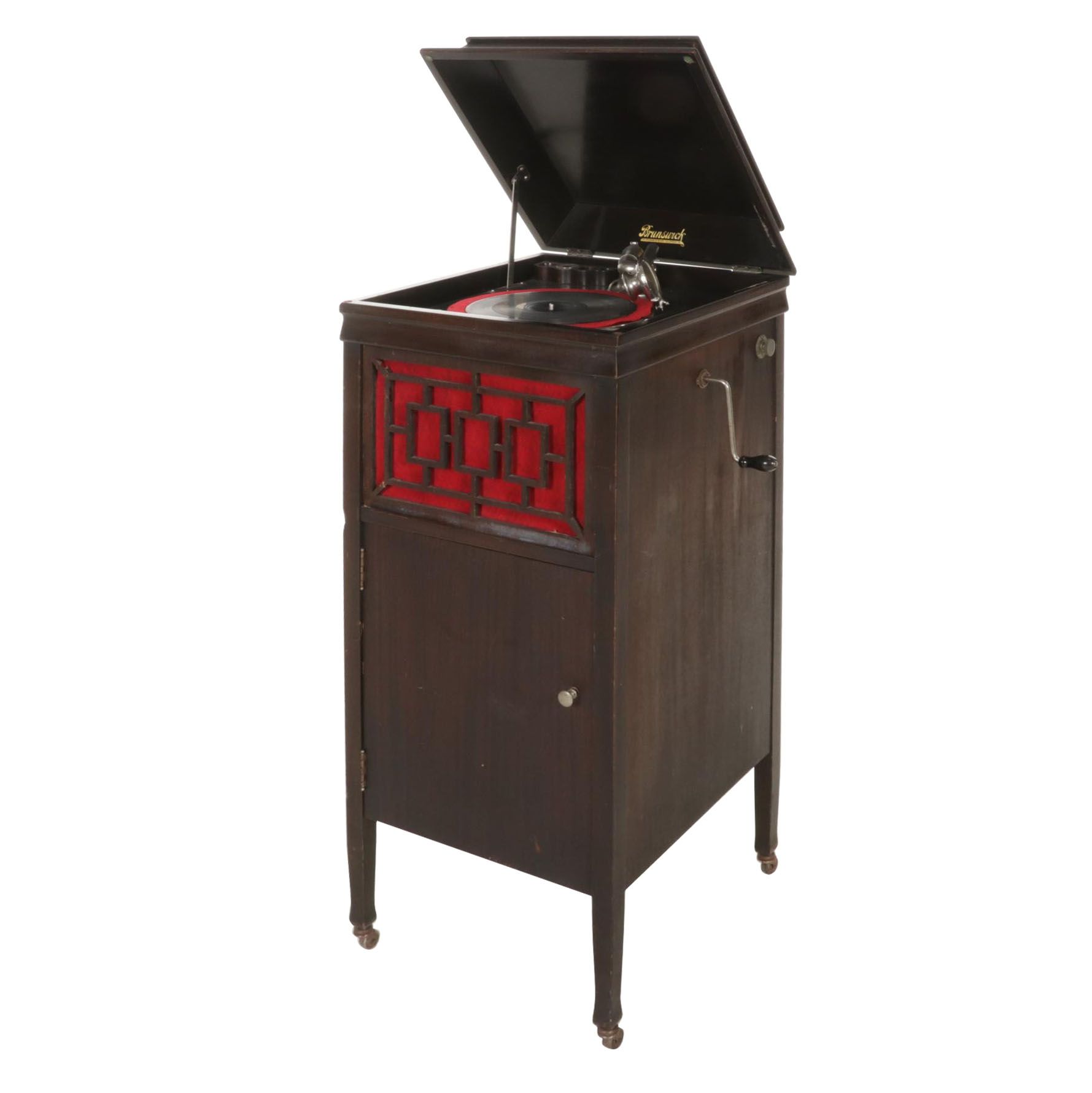 Brunswick Model 7 Floor Cabinet Phonograph with 78 RPM Records