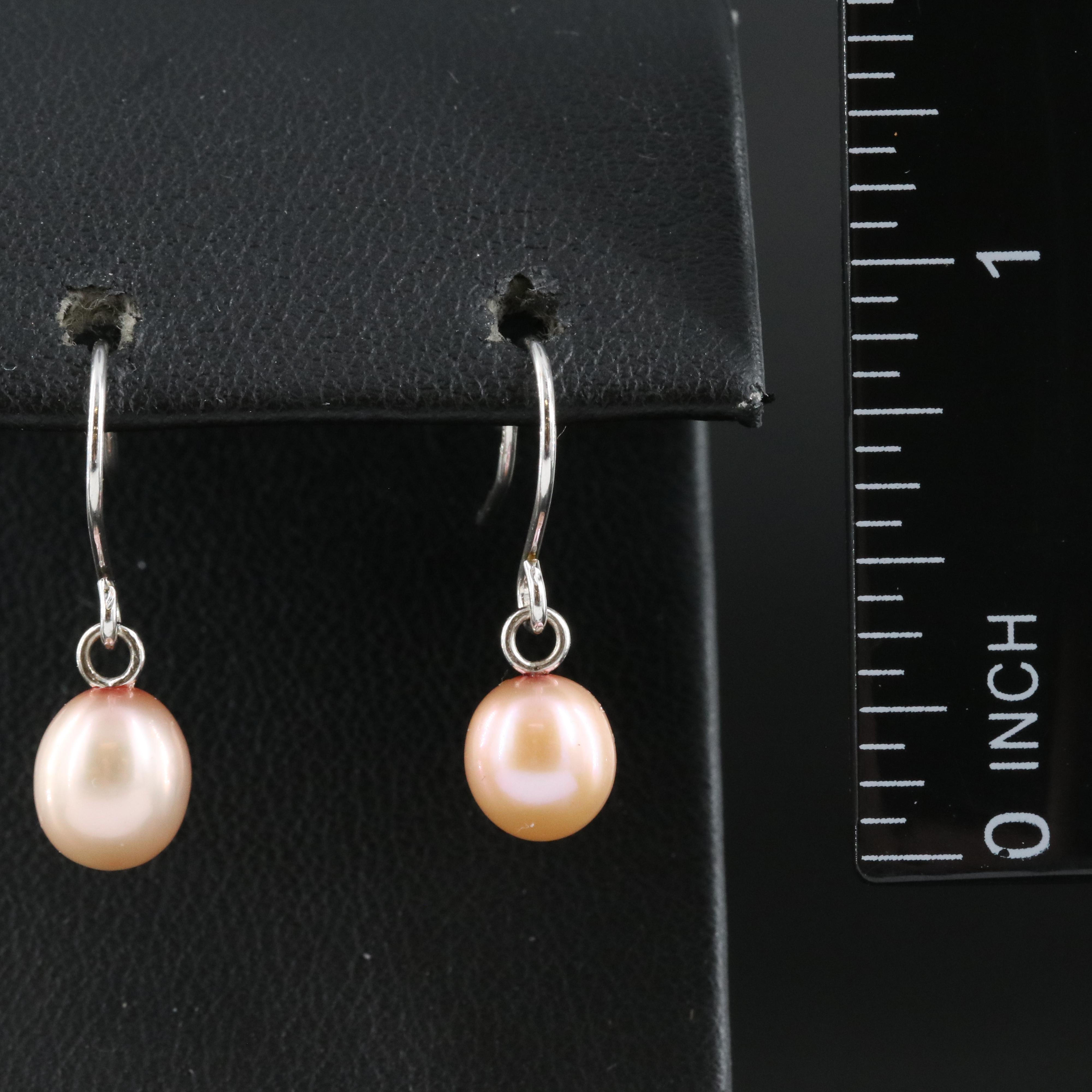 Sterling Pearl Earrings