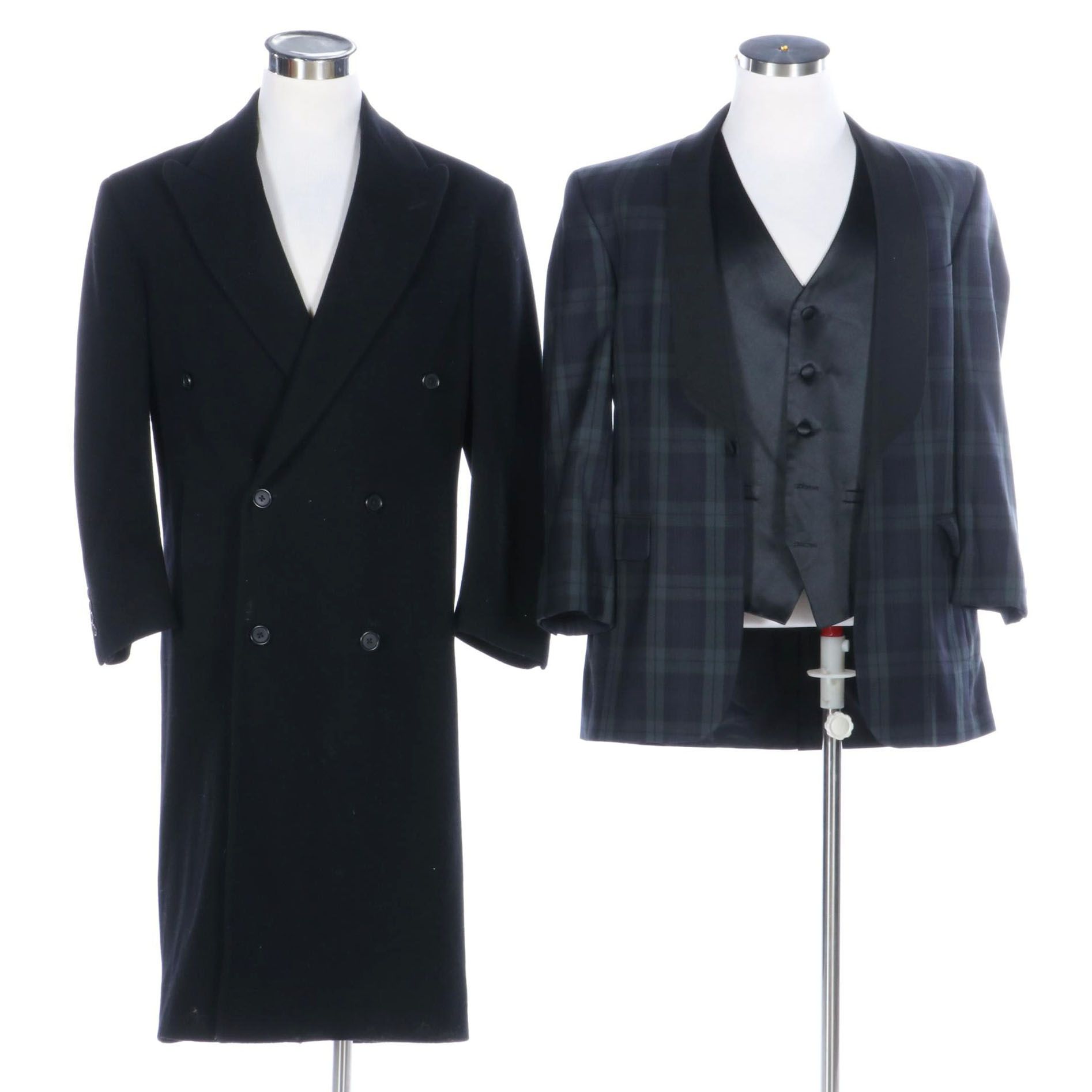 Men's Jos. A. Bank Tuxedo Jacket in Blackwatch Check and Joseph Abboud Coat