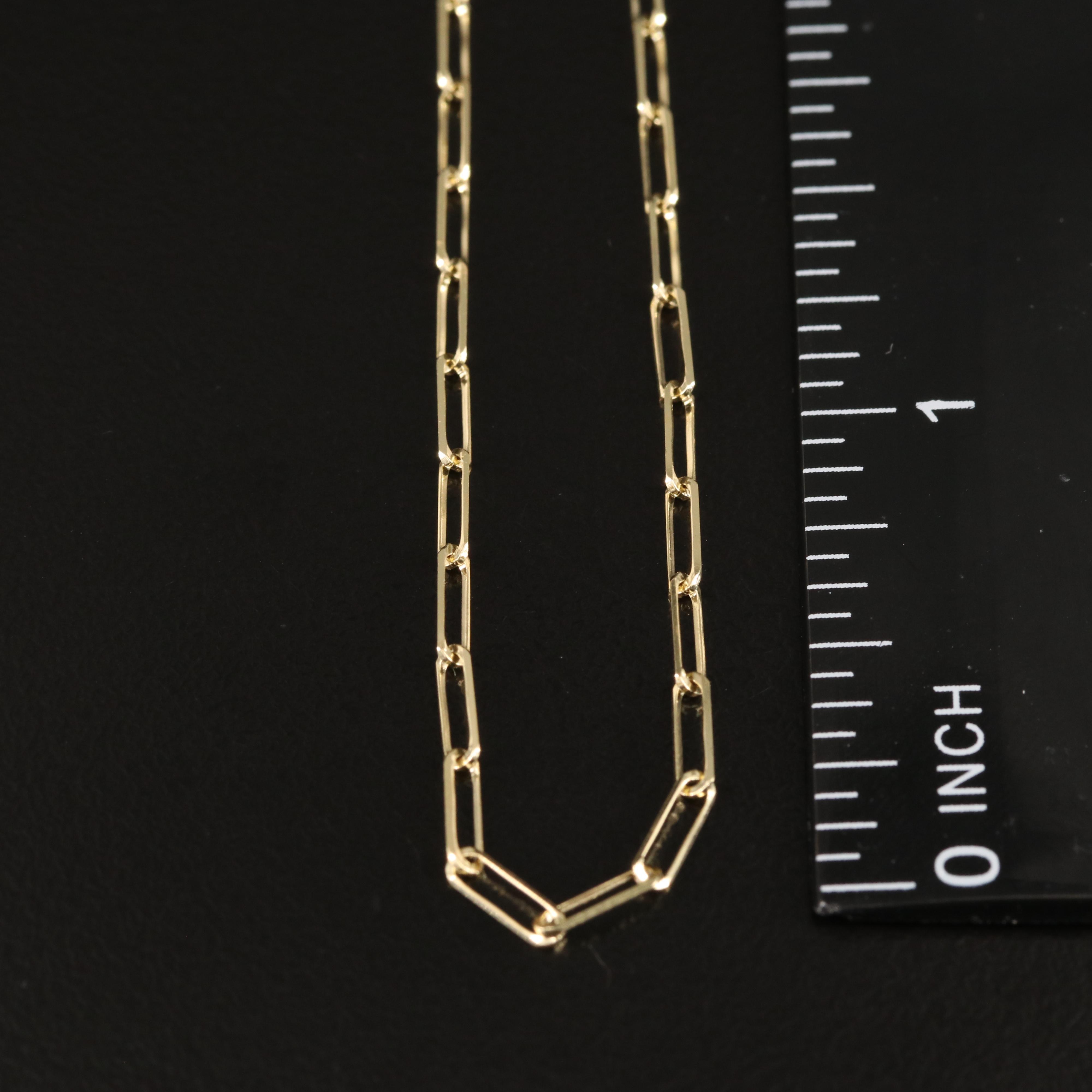 14K Paper Clip Chain Necklace