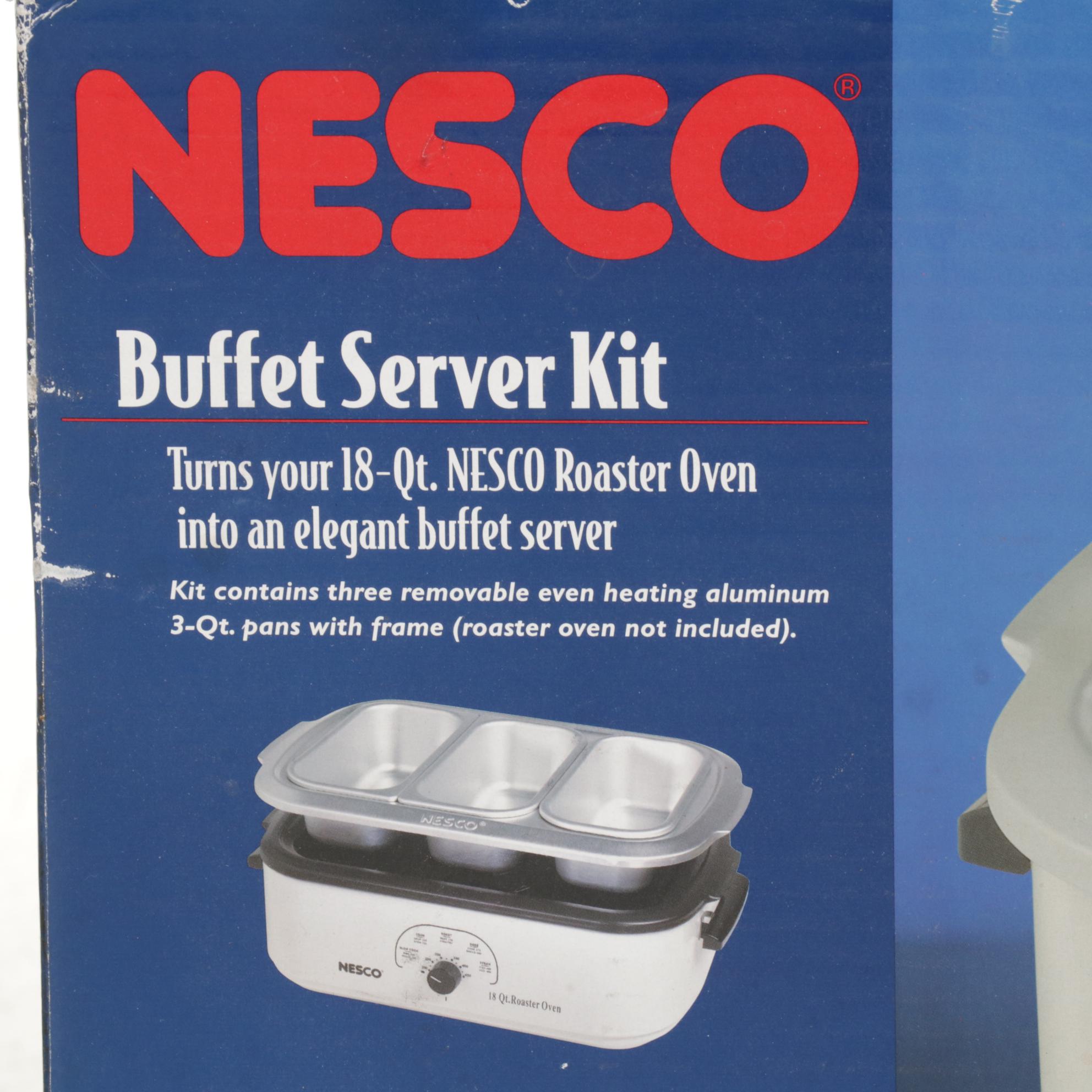 Nesco Portable Convection Roasting Oven with Buffet Server Kit, Pans, Pots, More EBTH