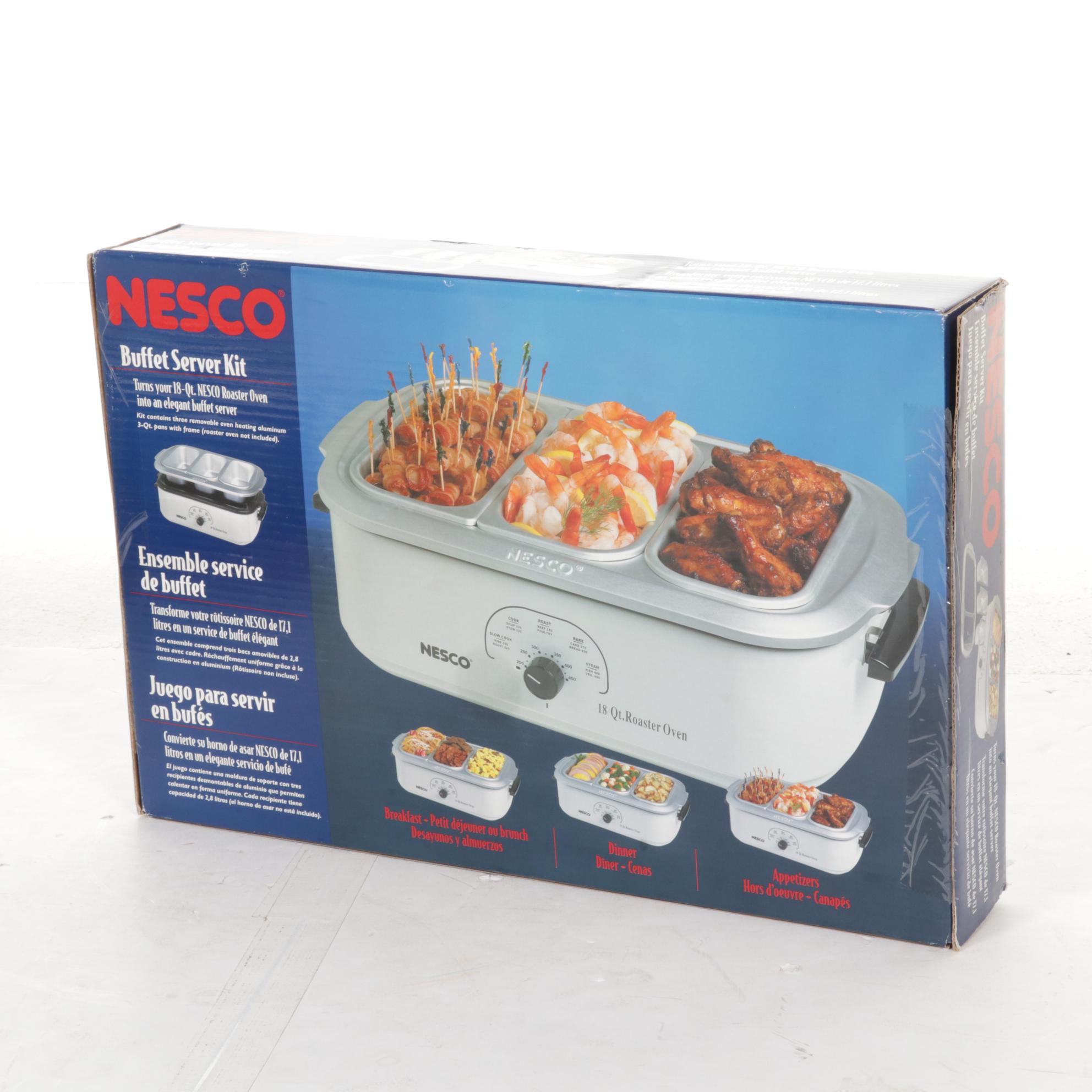 Nesco Portable Convection Roasting Oven with Buffet Server Kit, Pans