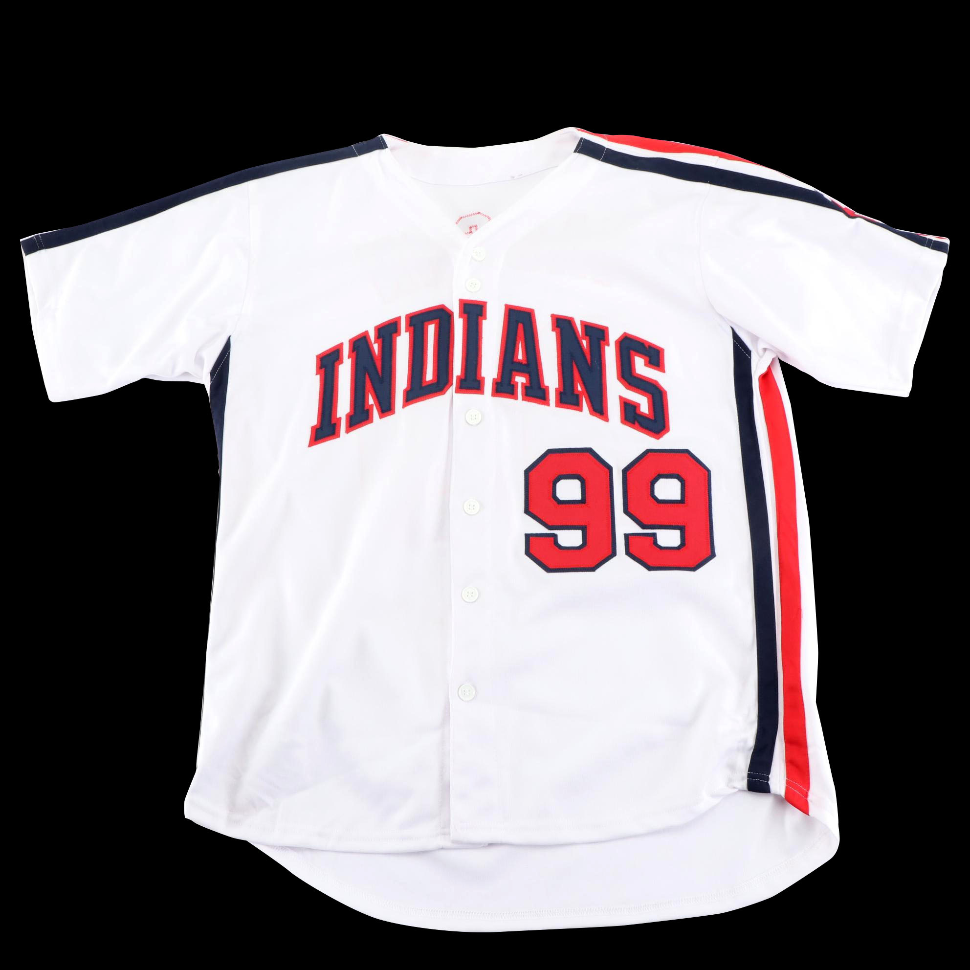 Charlie Sheen "Ricky Vaughn" Signed Cleveland Indians Baseball Jersey