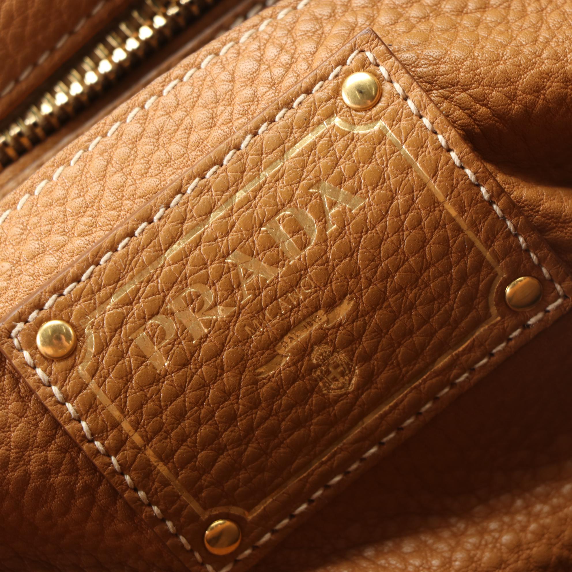 Prada Vitello Daino Leather Top Handle Bag