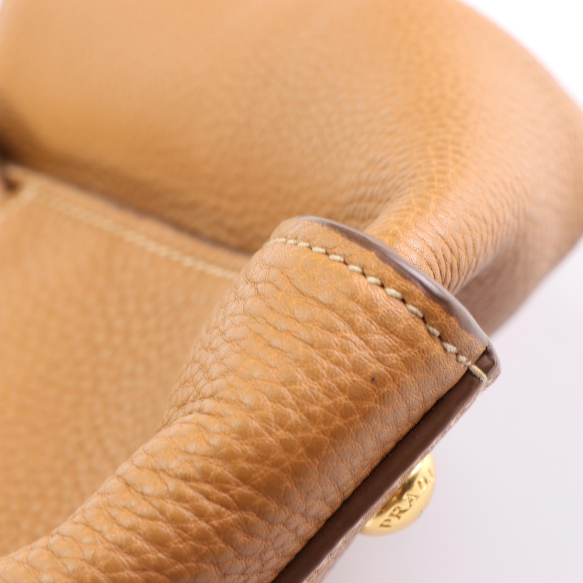 Prada Vitello Daino Leather Top Handle Bag