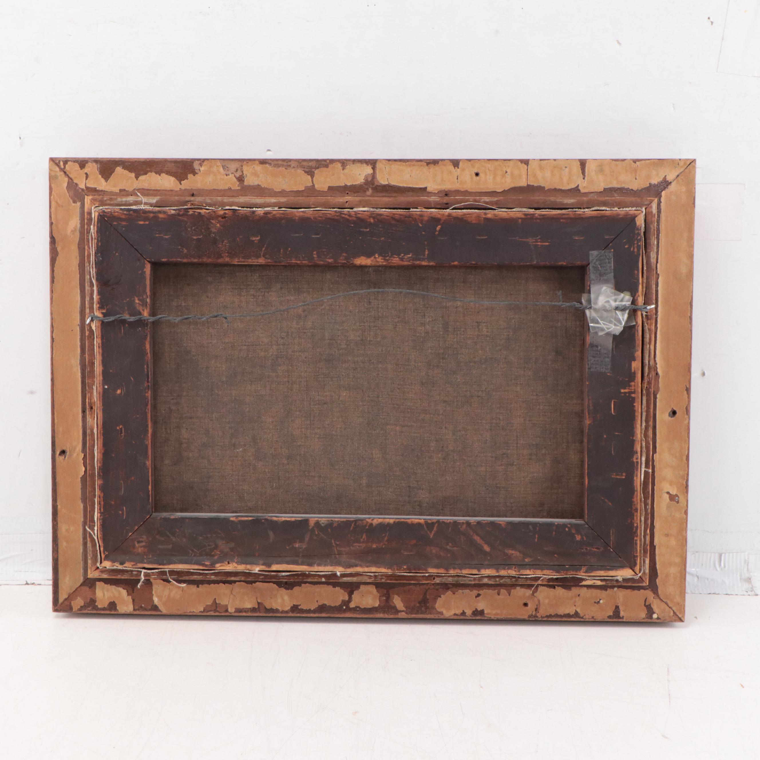 Oil Painting of Hunting Dogs In Landscape