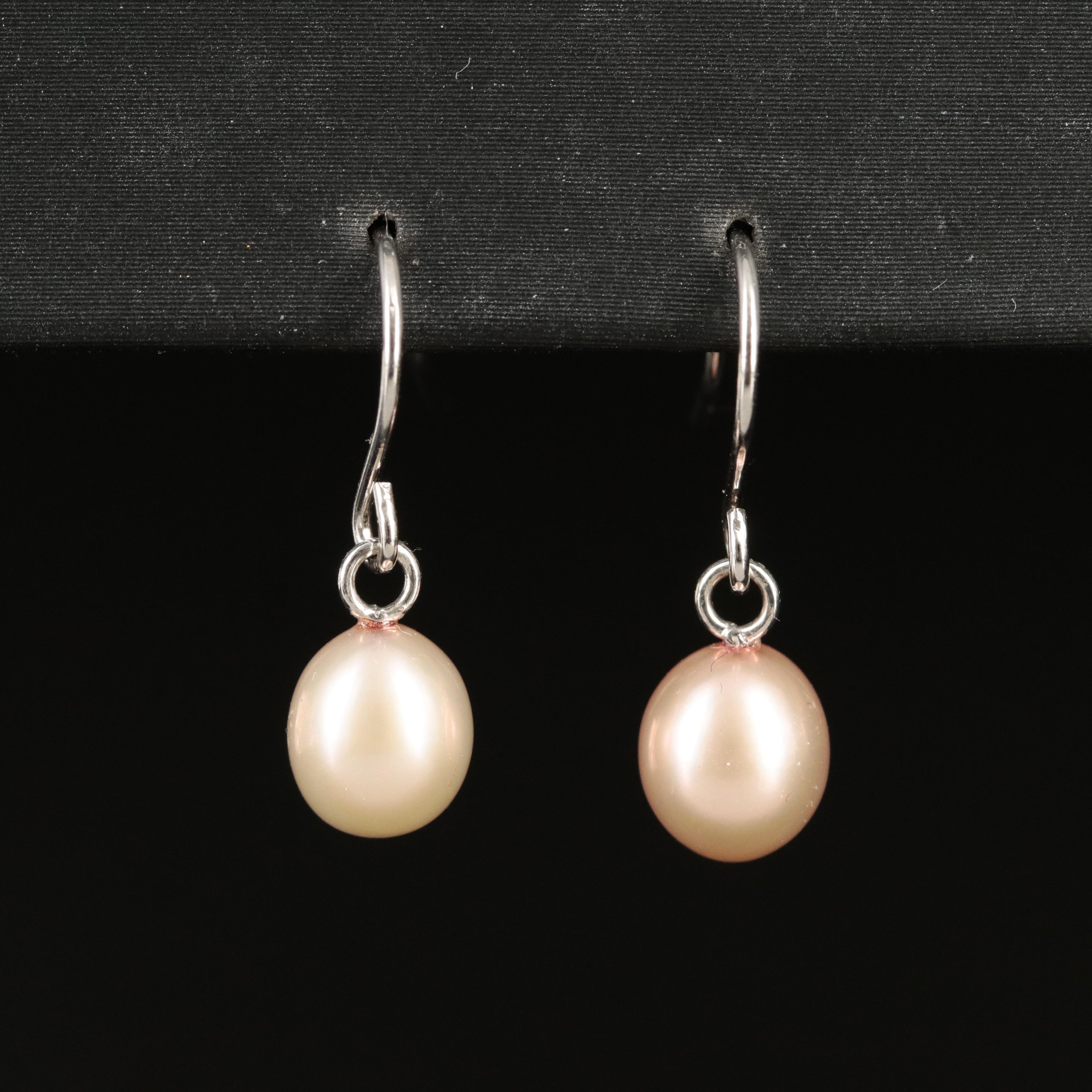 Sterling Pearl Earrings