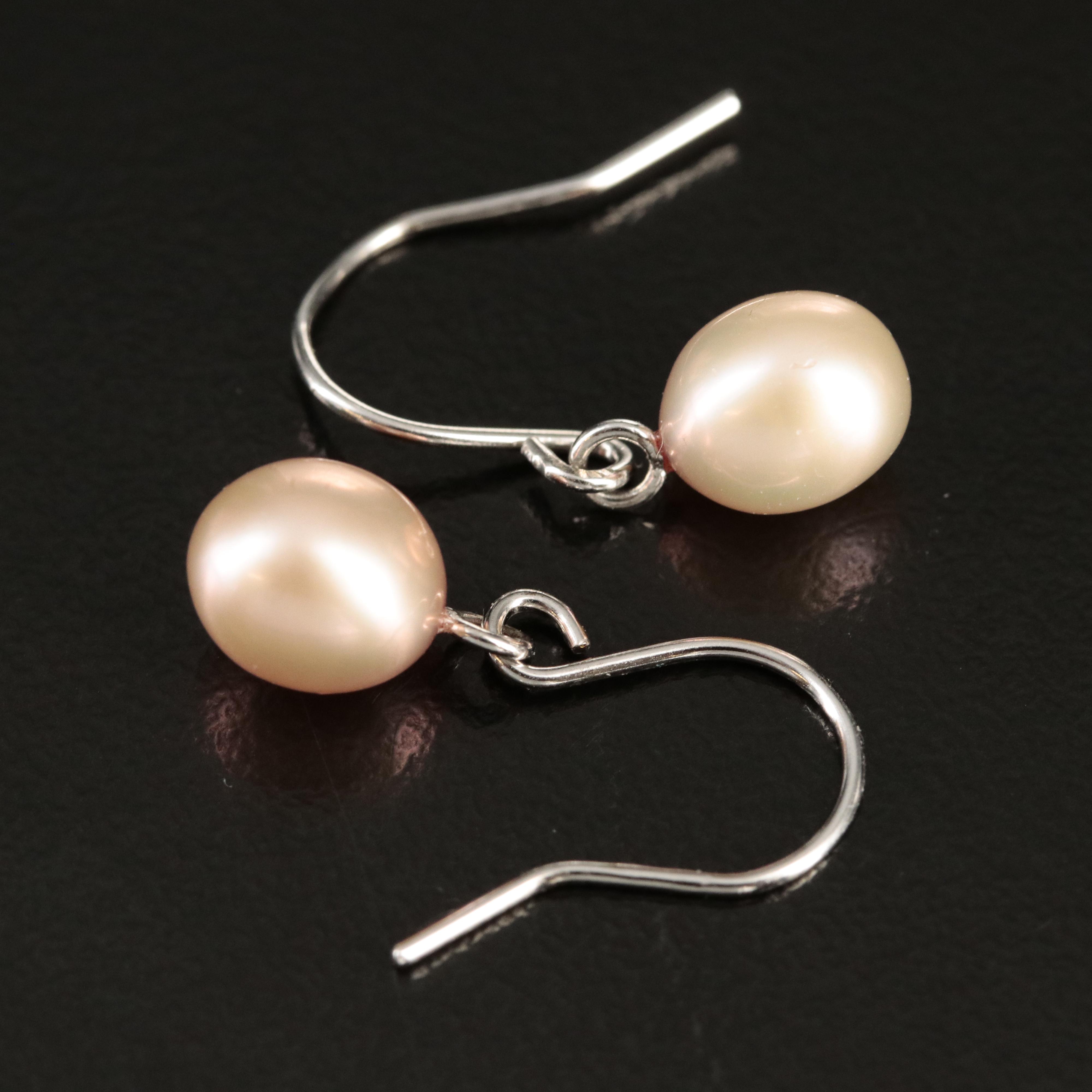 Sterling Pearl Earrings