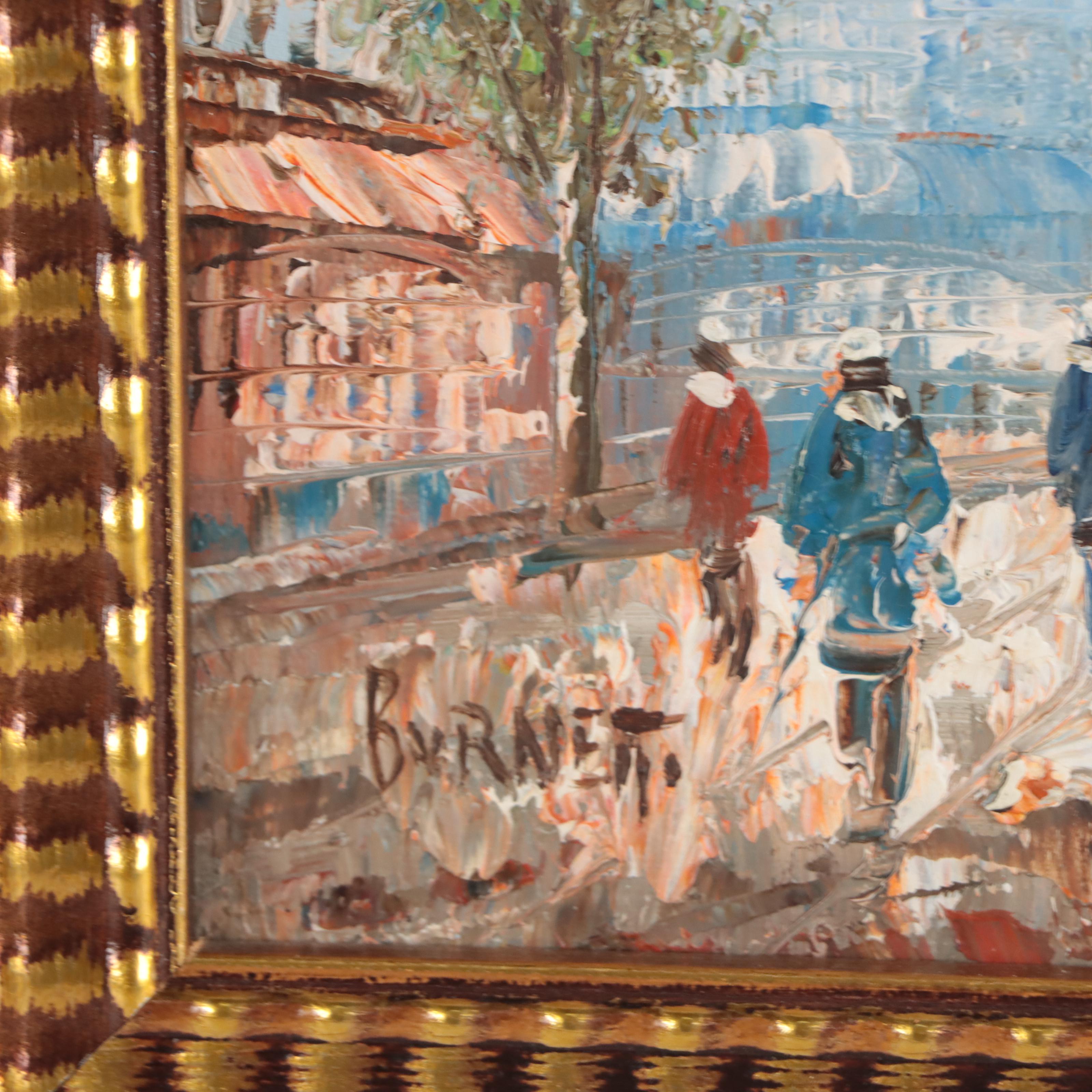 Impressionist Style Oil Paintings of Parisian Street Scenes