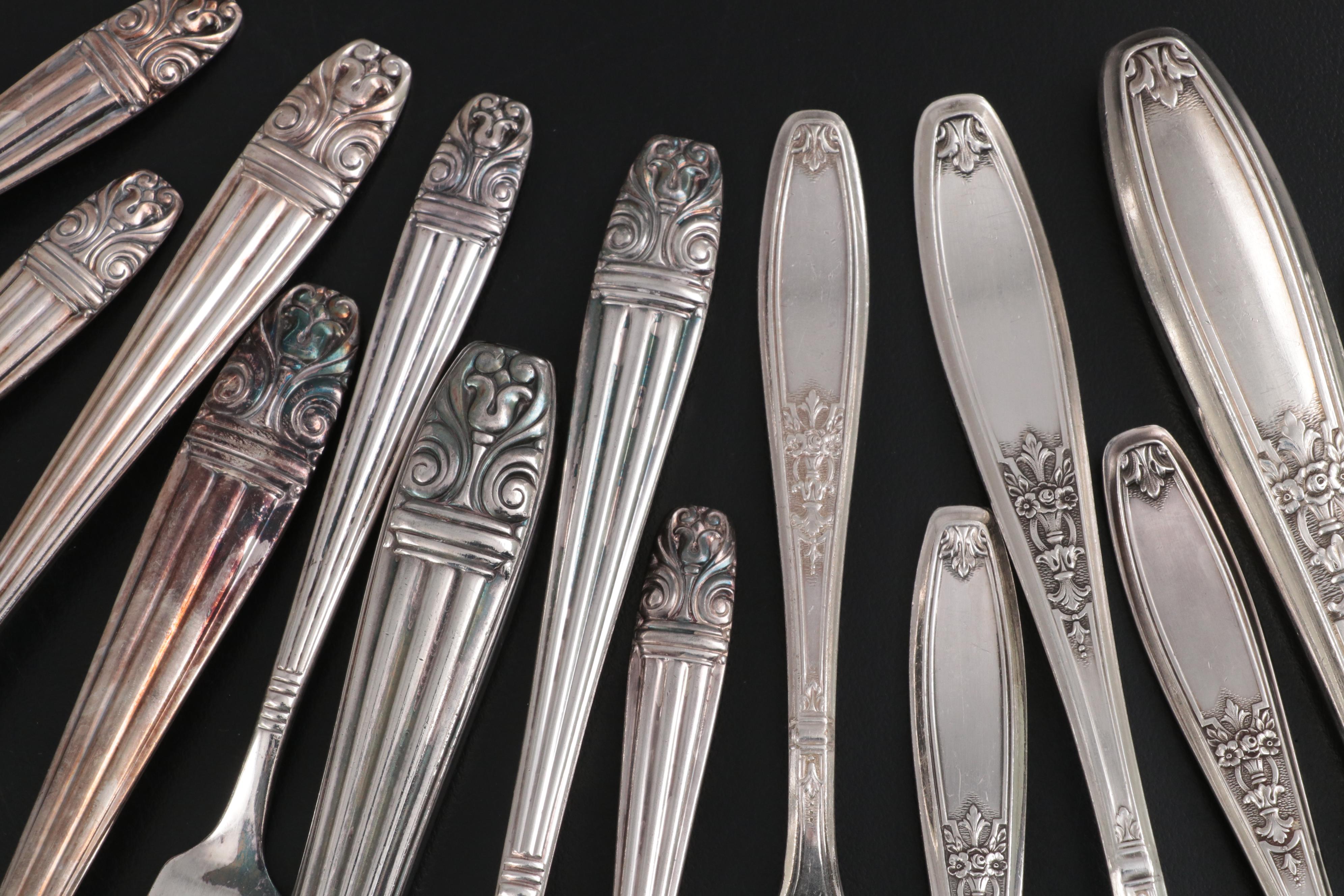 Oneida Community Plate "Evening Star" and Other Silver Plate Flatware