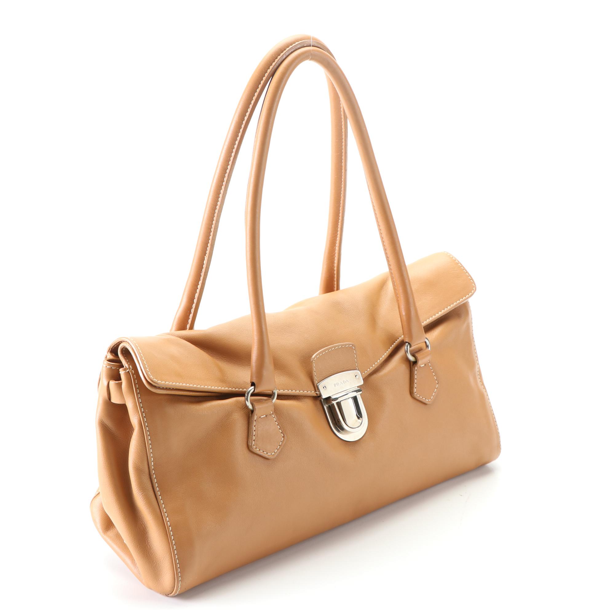 Prada Leather Flap Shoulder Bag