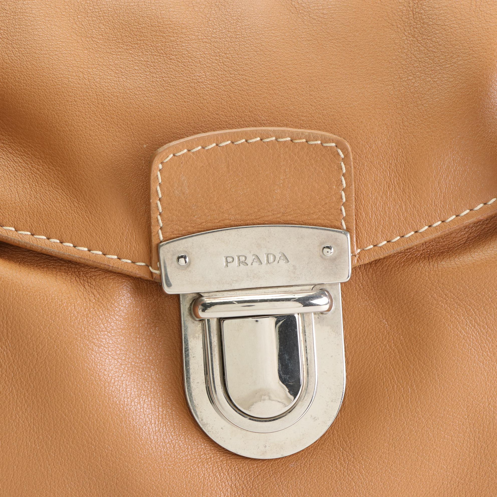 Prada Leather Flap Shoulder Bag