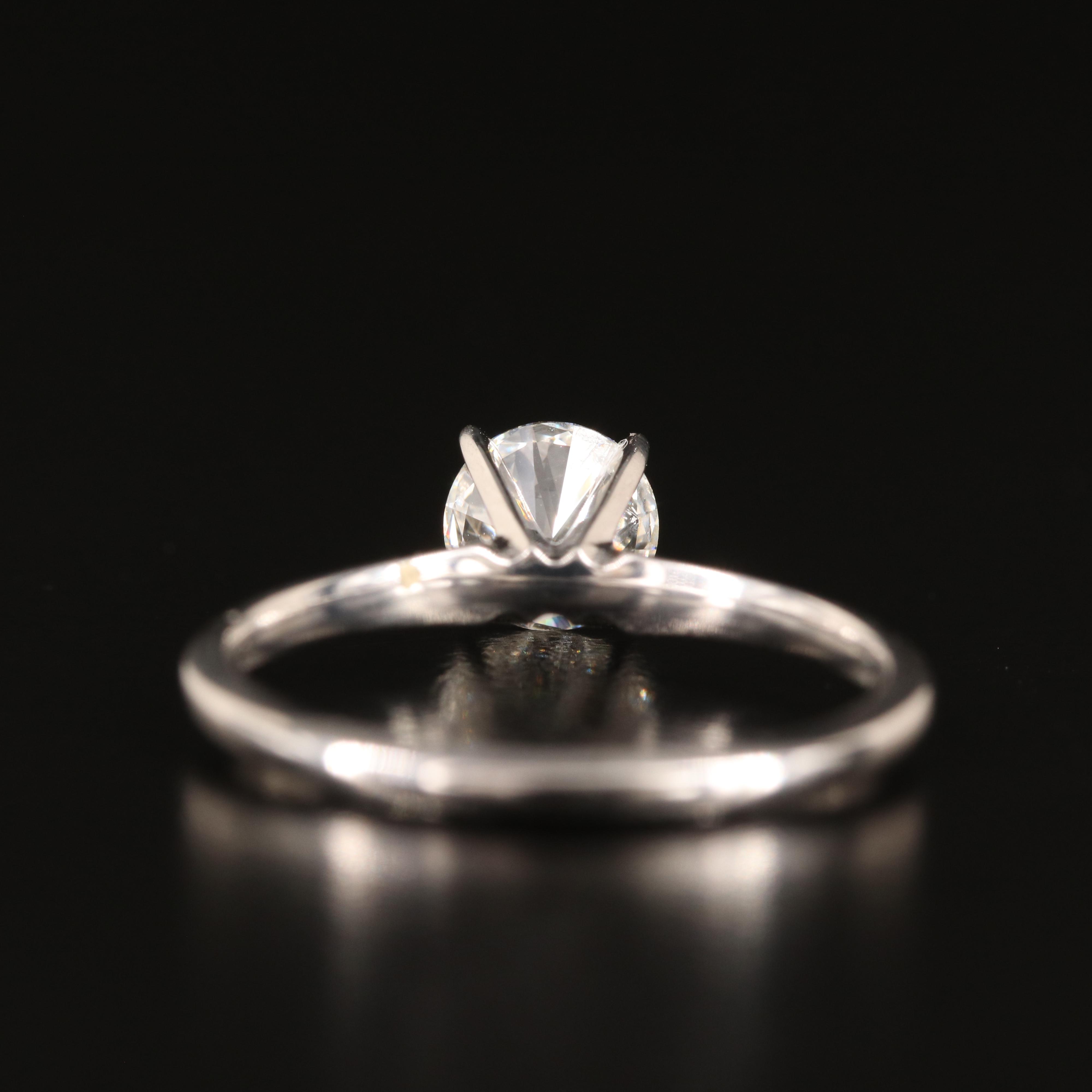 14K 0.85 CT Lab Grown Diamond Solitaire Ring