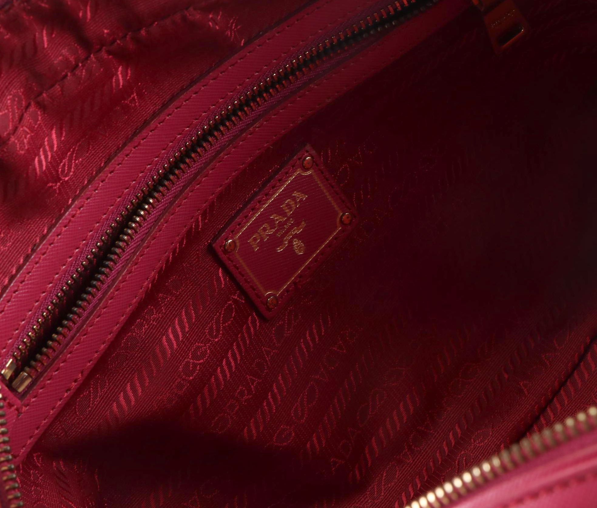 Prada Bicolor Saffiano Leather Two-Way Bag