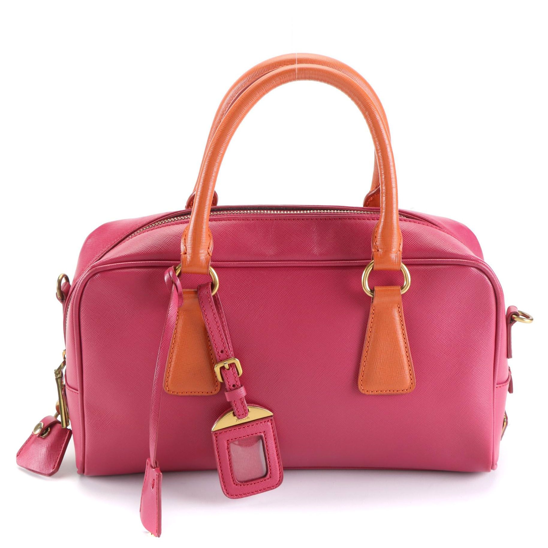 Prada Bicolor Saffiano Leather Two-Way Bag