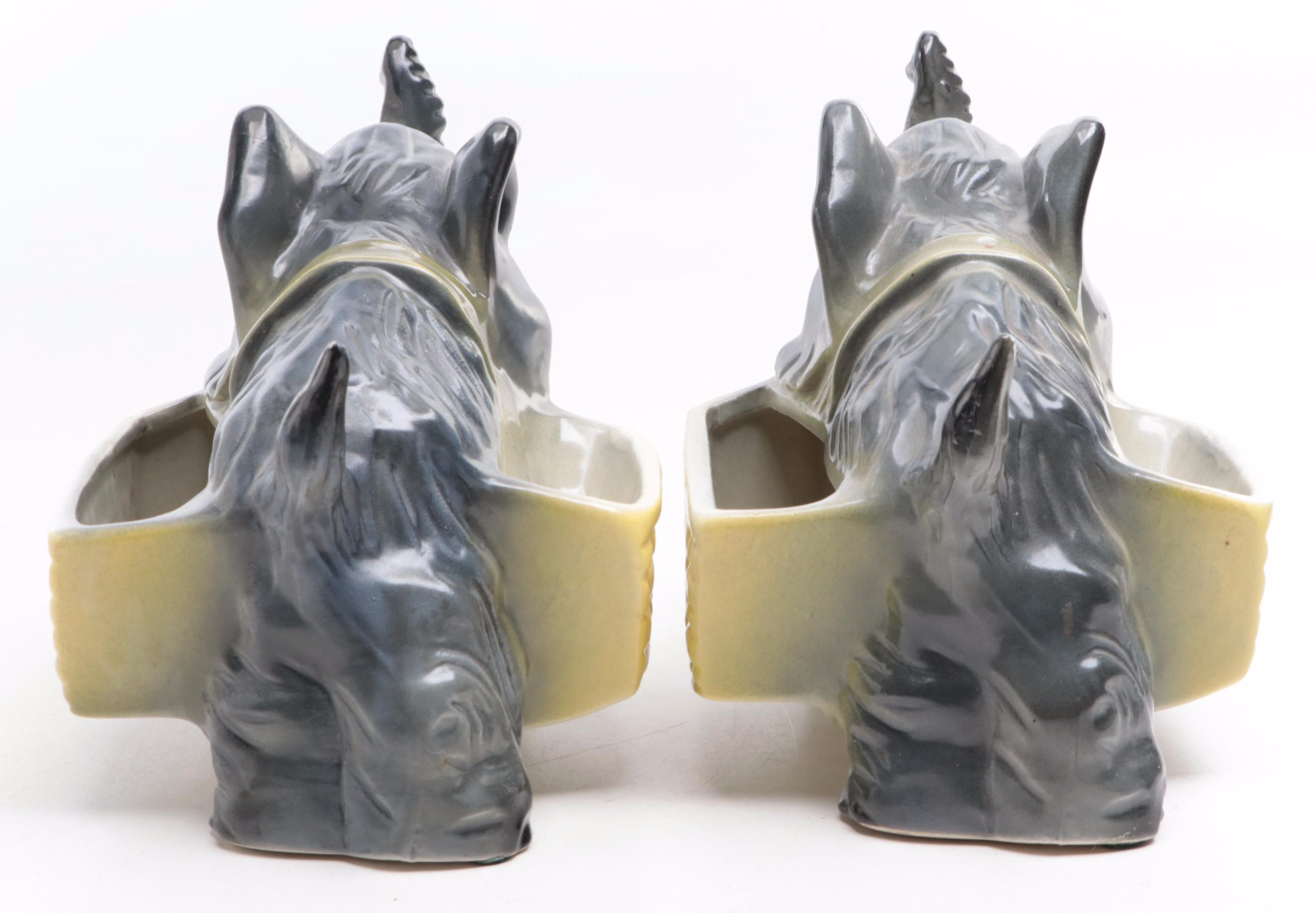 Hull Pottery Swan Planter with Hall Pitcher and Elephant Planter Vases