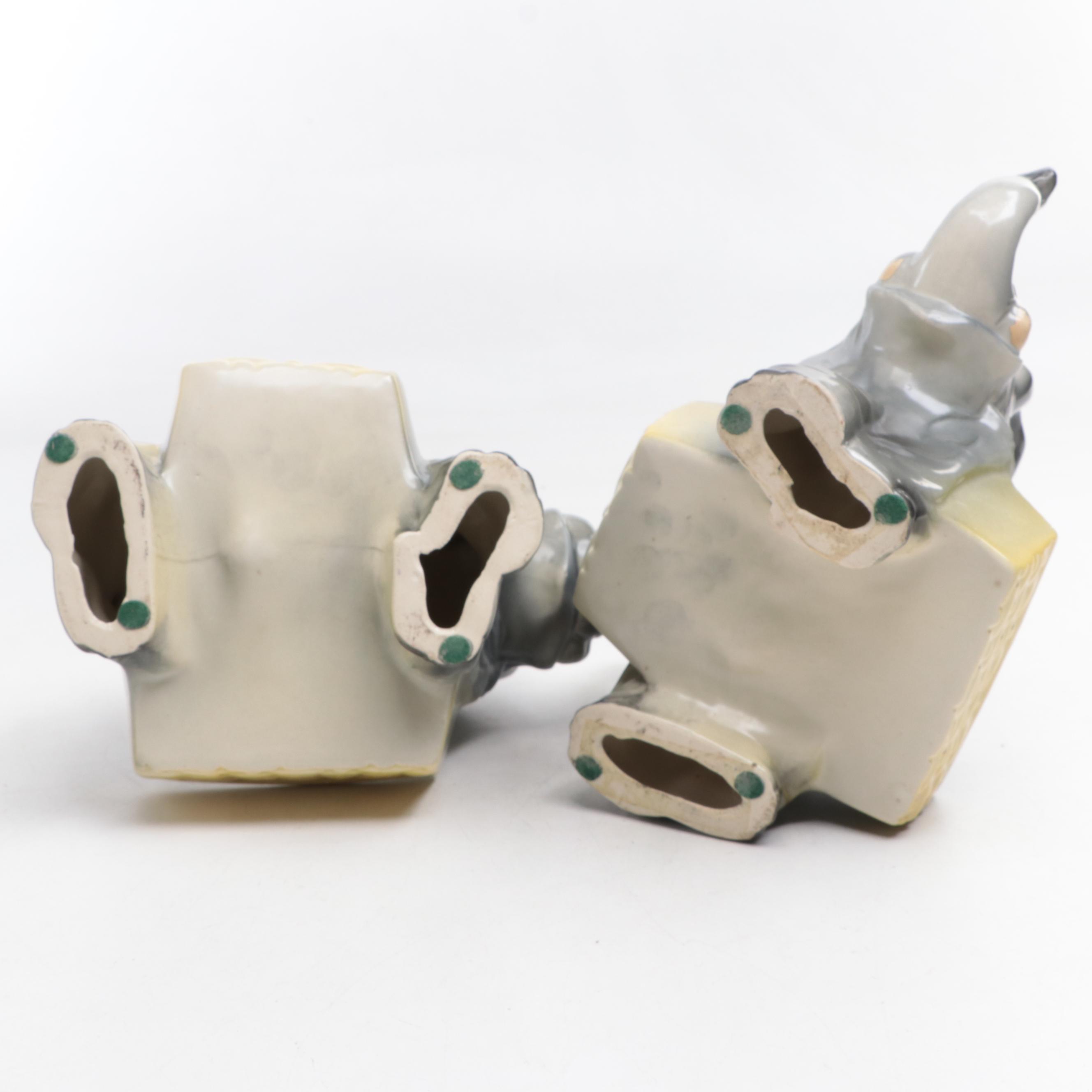 Hull Pottery Swan Planter with Hall Pitcher and Elephant Planter Vases