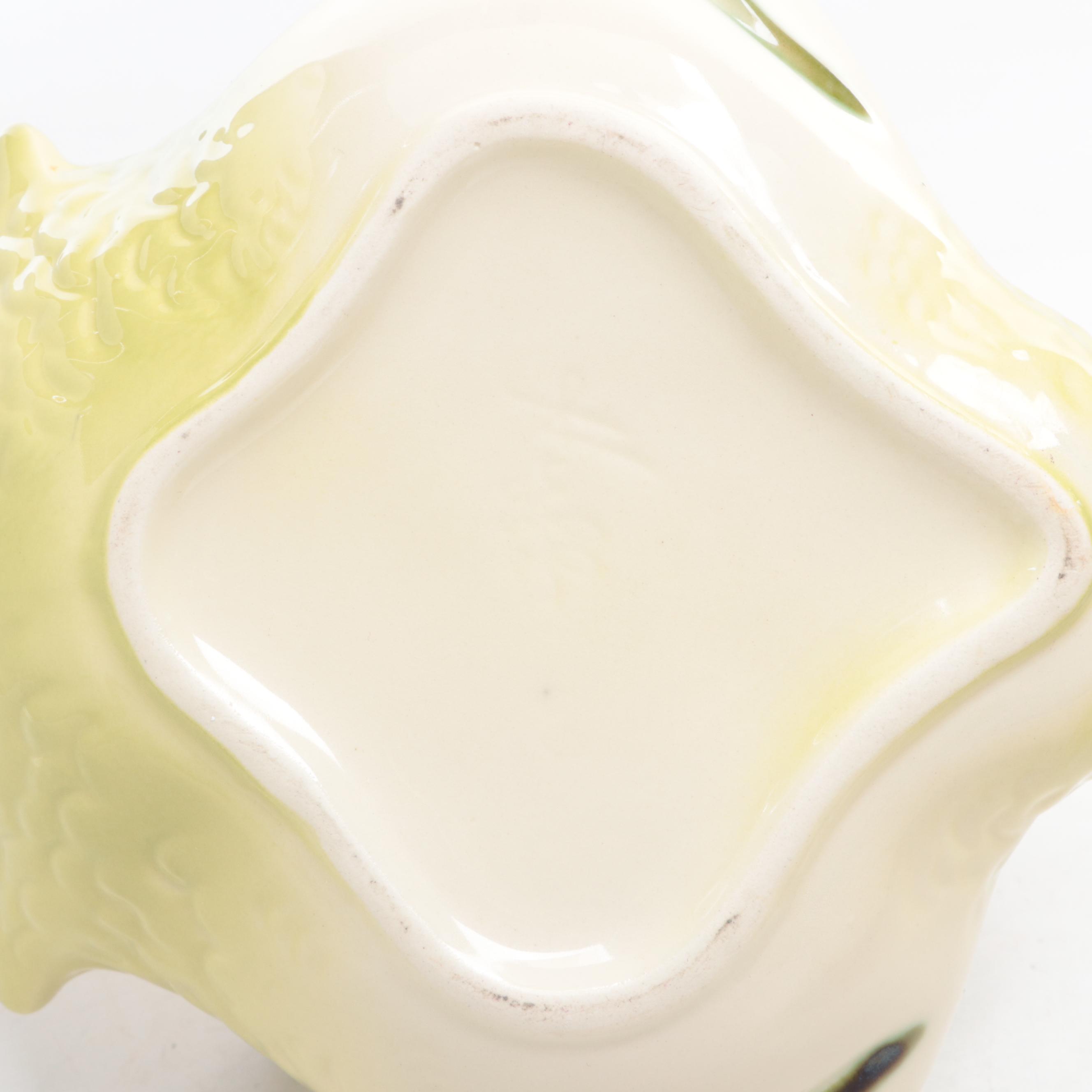 Hull Pottery Swan Planter with Hall Pitcher and Elephant Planter Vases