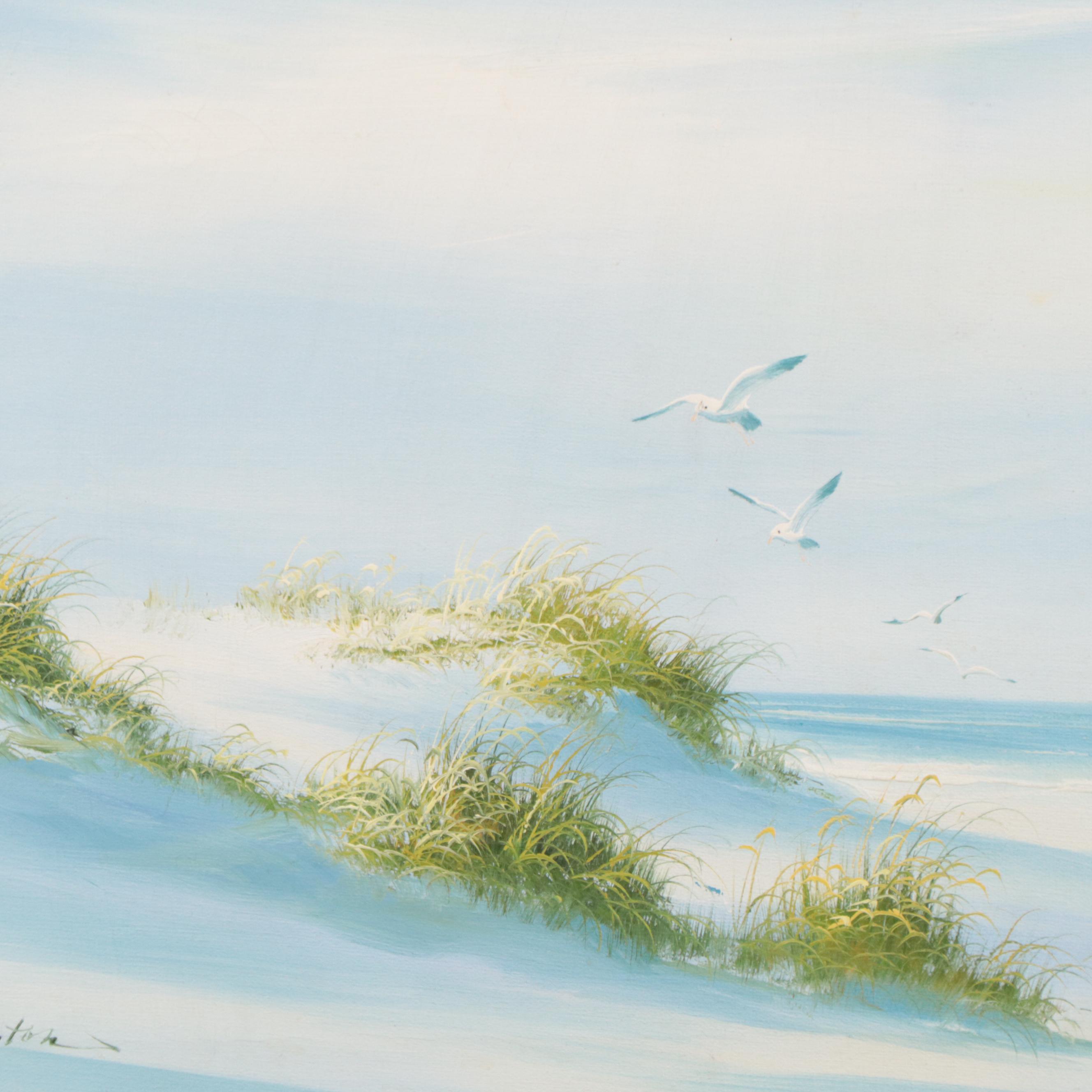 Seascape Oil Painting, Circa 1980