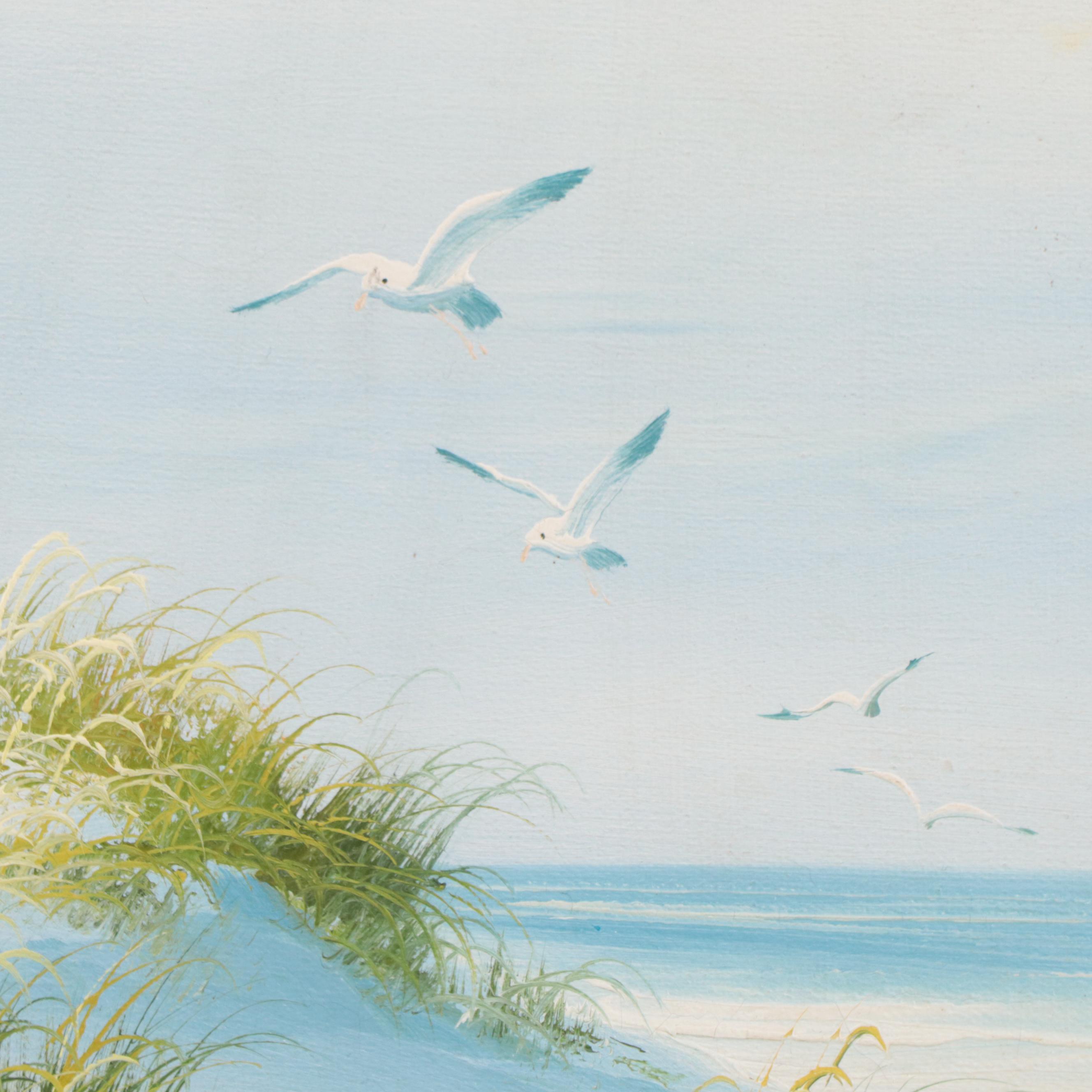 Seascape Oil Painting, Circa 1980