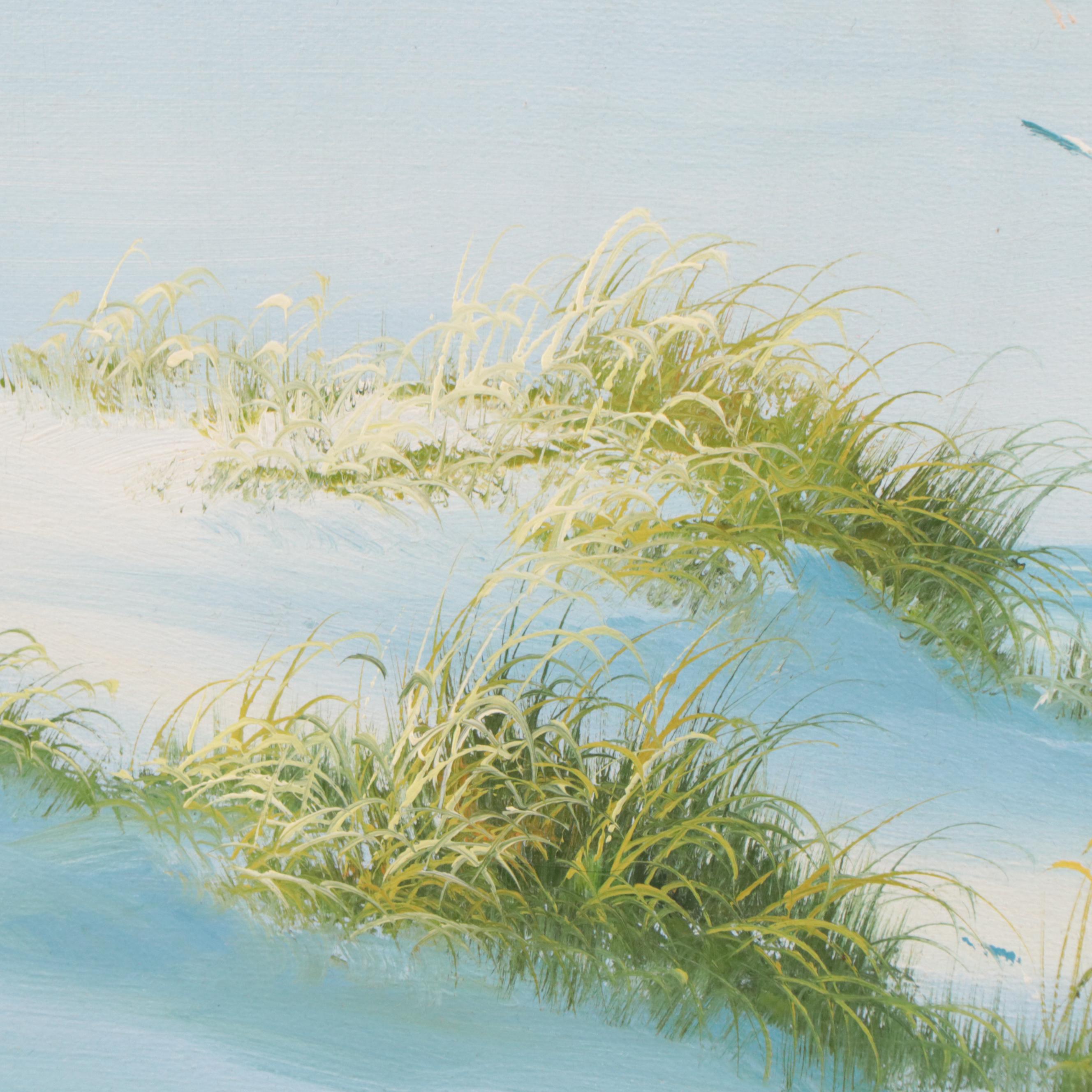 Seascape Oil Painting, Circa 1980