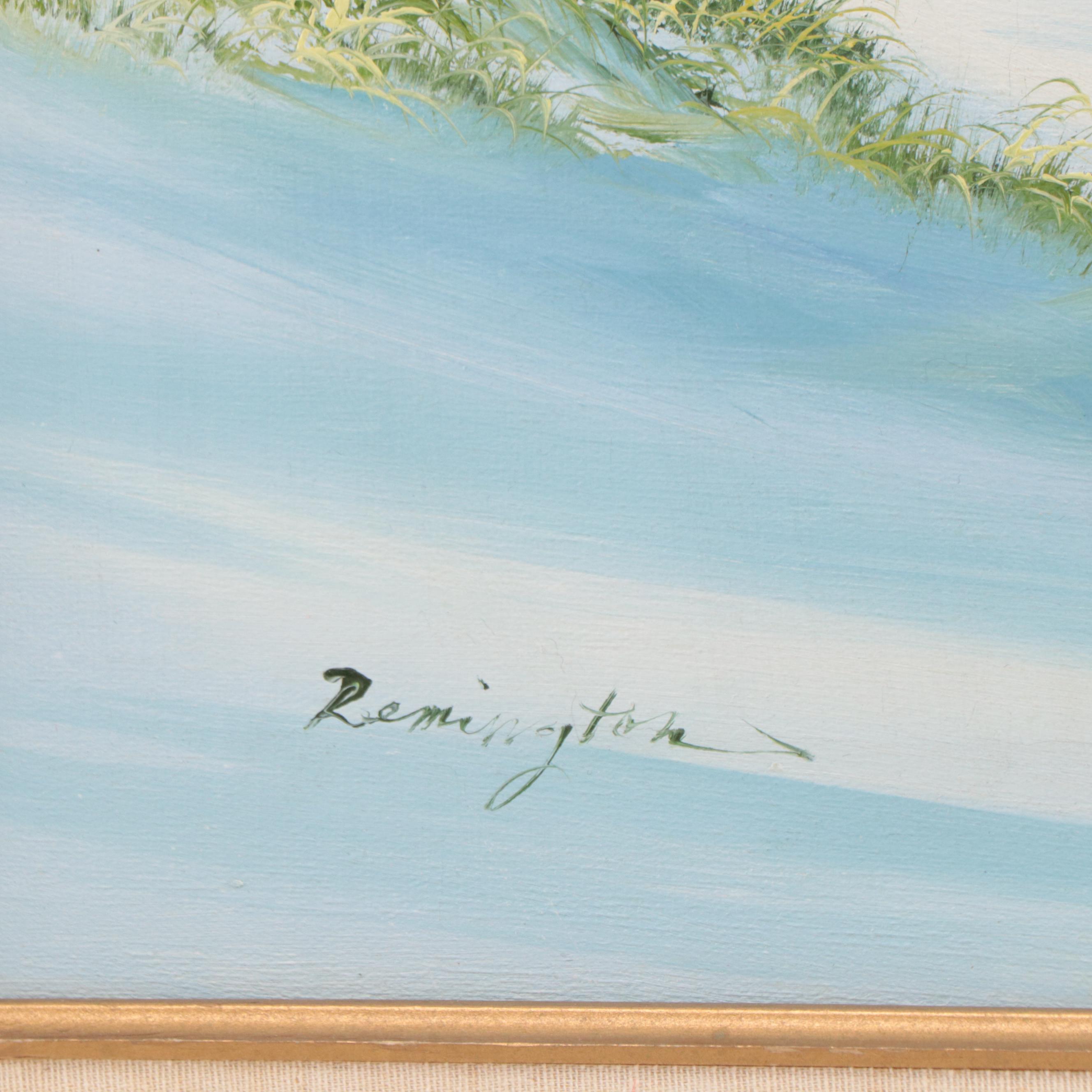 Seascape Oil Painting, Circa 1980